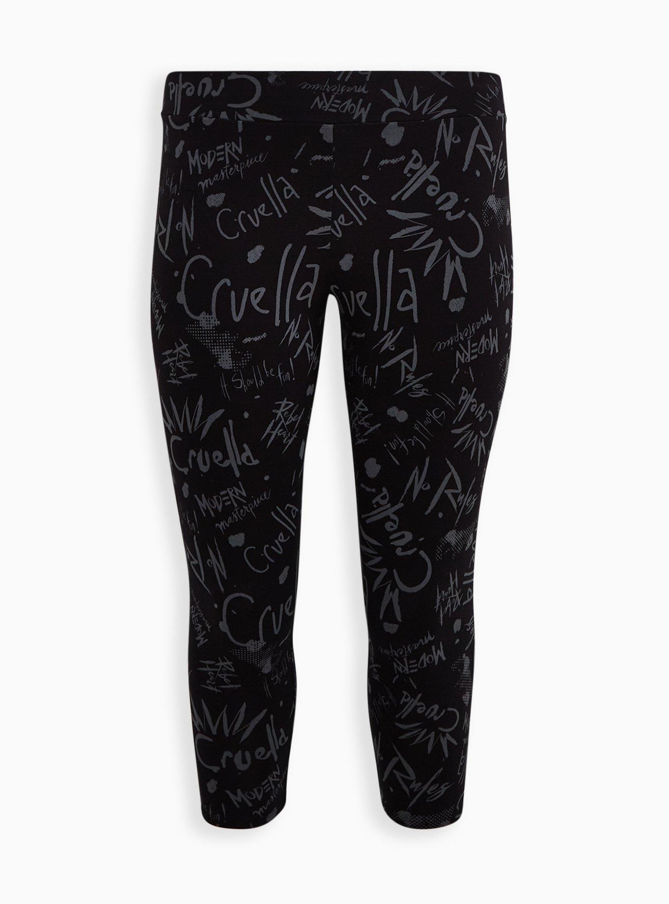 Plus Size Disney Cruella Crop Legging , DEEP BLACK, hi-res