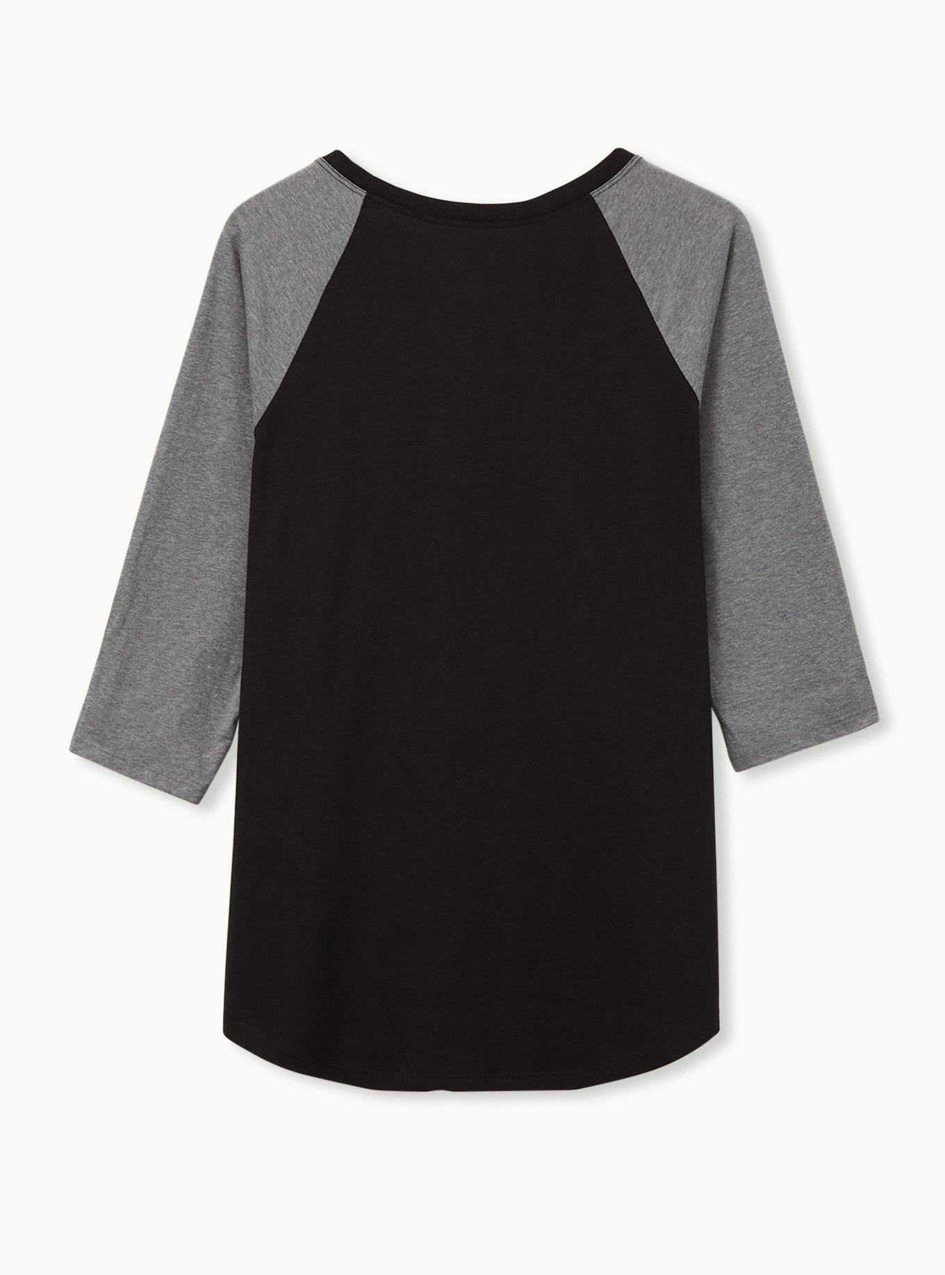 Plus Size Beetle Juice Strange & Unusual Classic Fit Raglan Tee - Black, DEEP BLACK, alternate