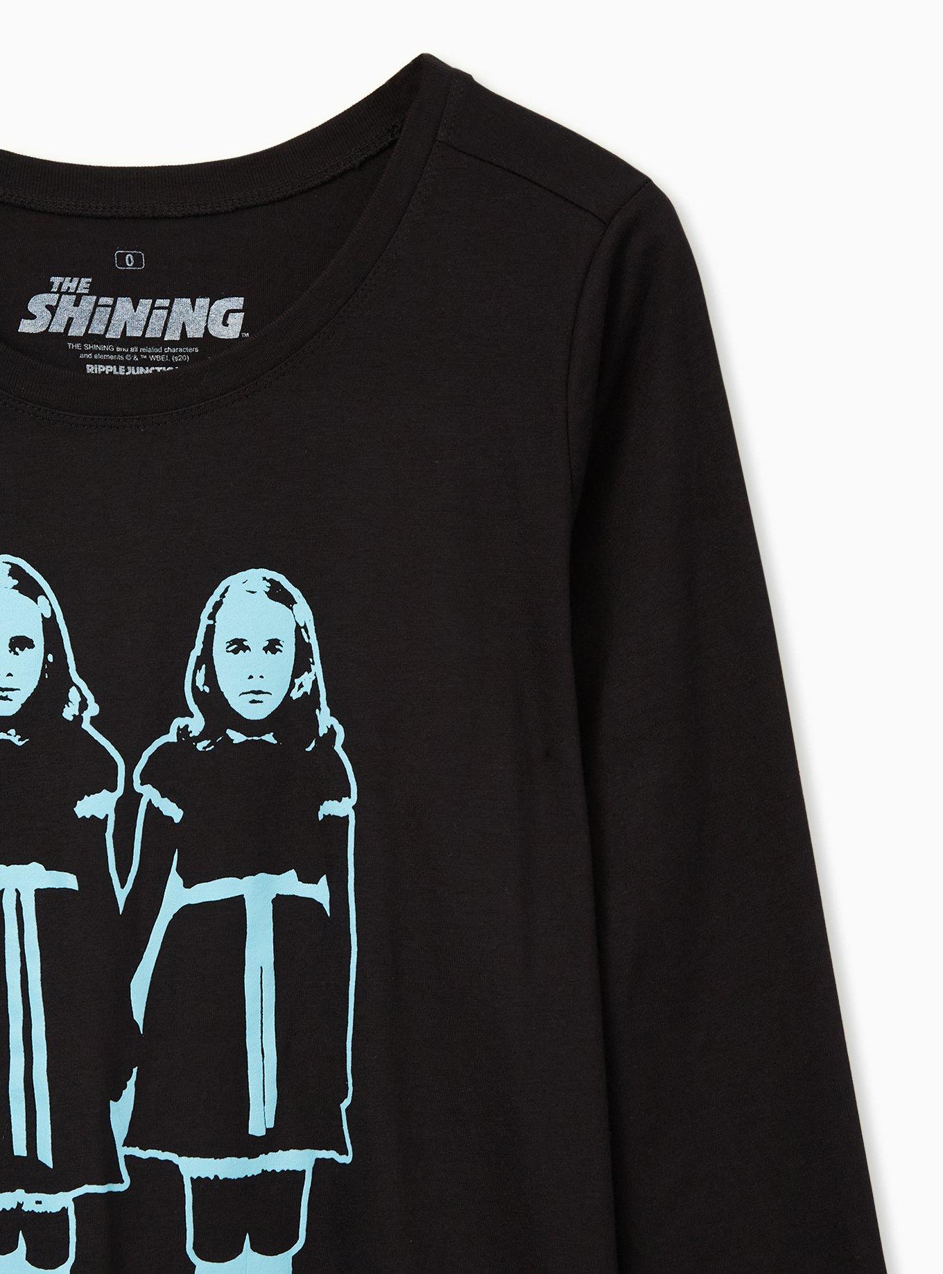 Plus Size The Shining Twins Long Sleeve Crew Tee - Black, DEEP BLACK, alternate