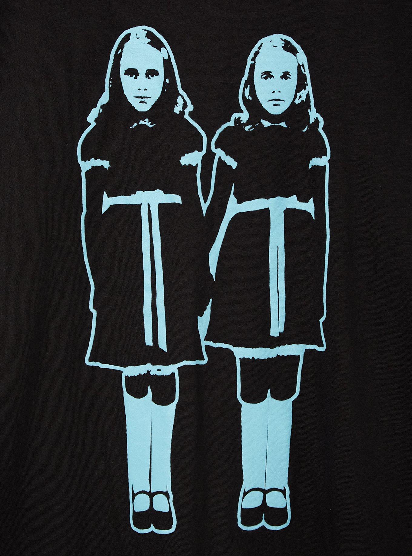 Plus Size The Shining Twins Long Sleeve Crew Tee - Black, DEEP BLACK, alternate