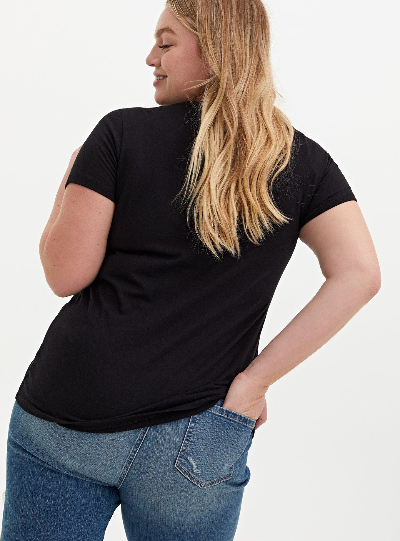 Slim Fit Crew Tee - Triblend Social Distance Black , DEEP BLACK, alternate