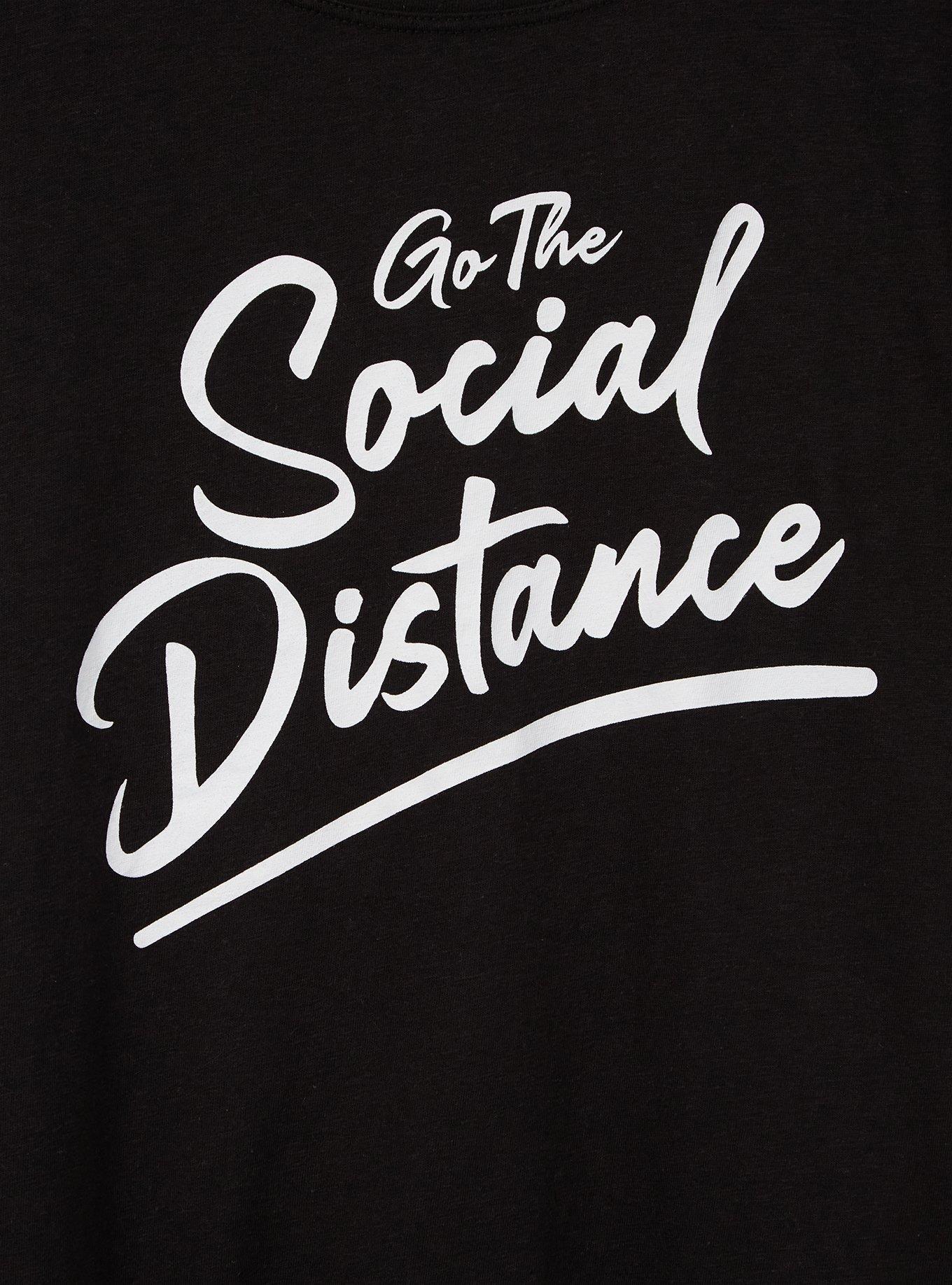 Slim Fit Crew Tee - Triblend Social Distance Black , DEEP BLACK, alternate