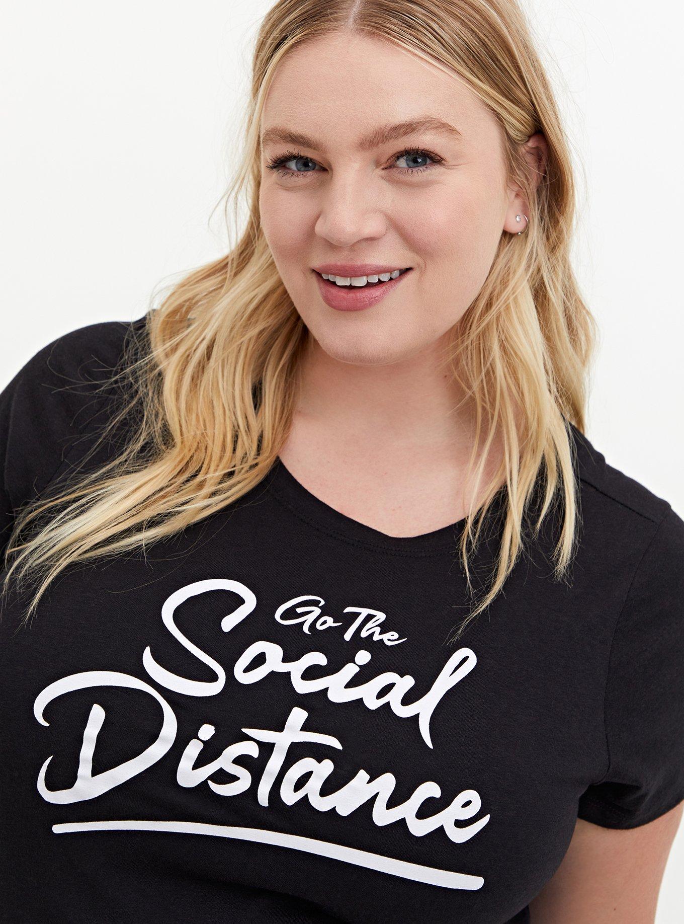 Slim Fit Crew Tee - Triblend Social Distance Black , DEEP BLACK, hi-res