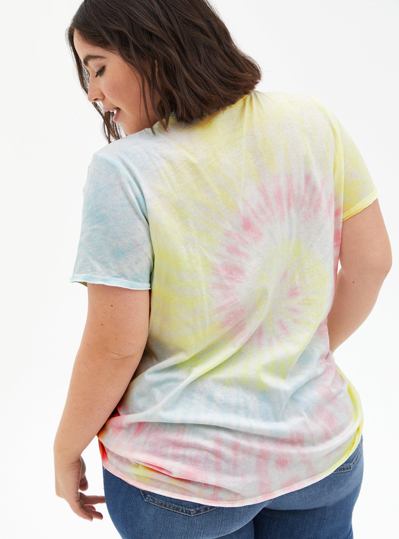 Plus Size Classic Fit Crew Tee - USA Tie-Dye Multi, MULTI, alternate