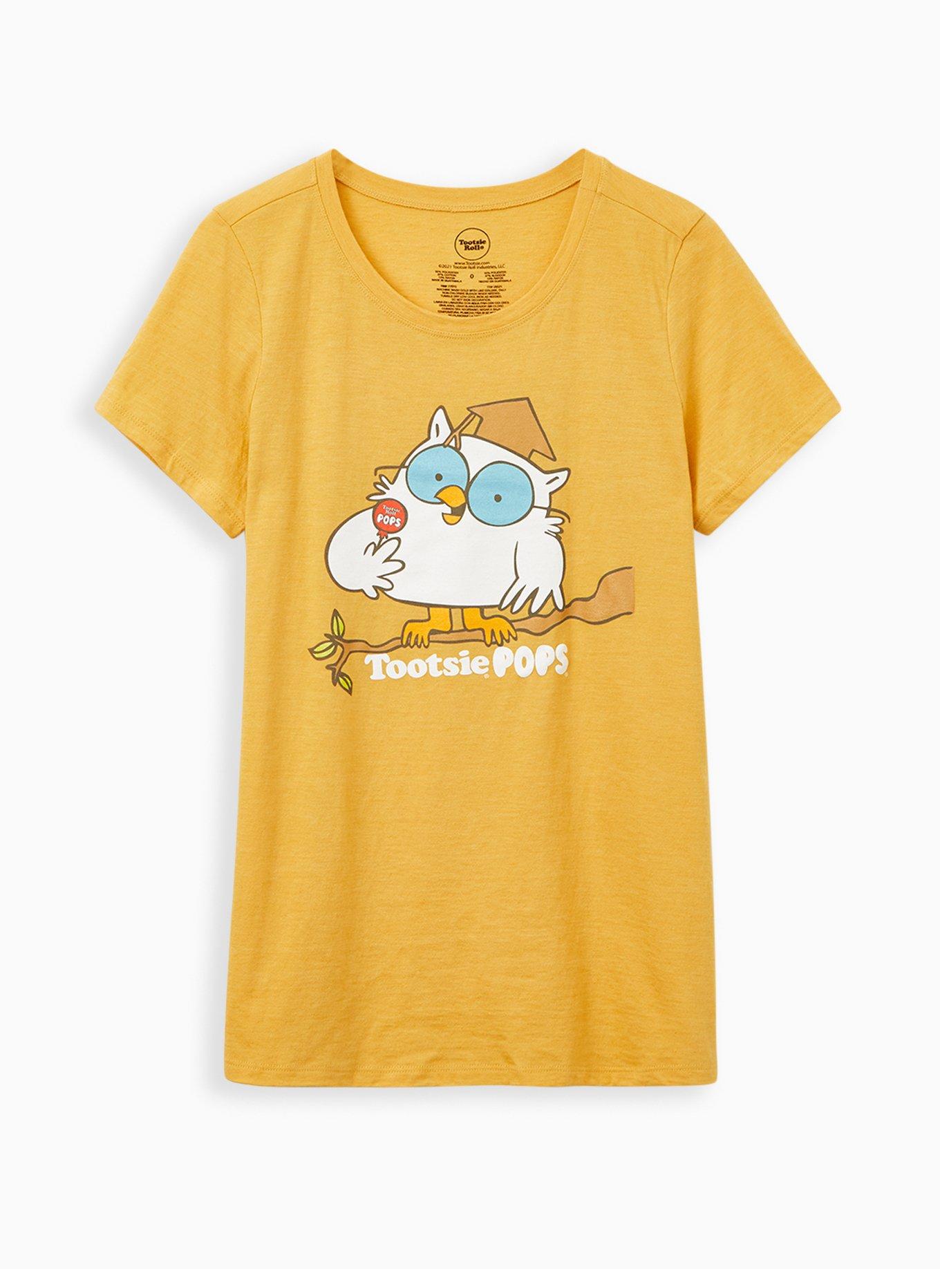 Plus Size Classic Fit Crew Tee - Triblend Jersey Tootsie Roll Pop Golden Yellow, GOLDEN YELLOW, hi-res