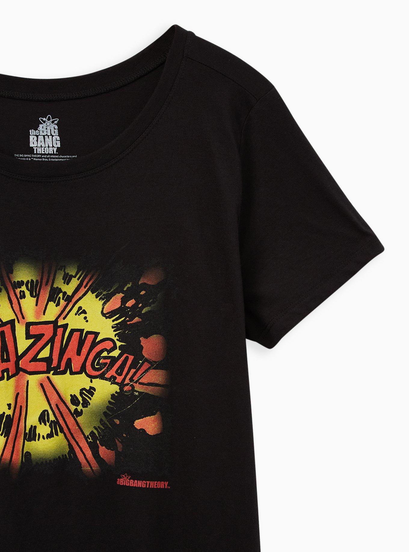 Plus Size Slim Fit Crew Tee - Big Bang Bazinga Black, DEEP BLACK, alternate