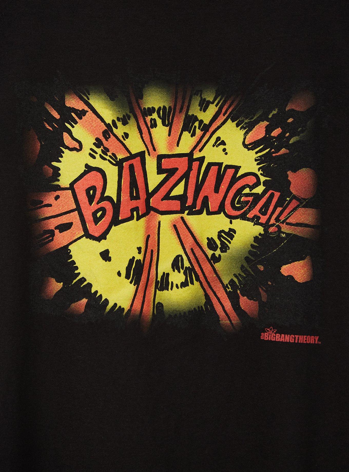 Plus Size Slim Fit Crew Tee - Big Bang Bazinga Black, DEEP BLACK, alternate
