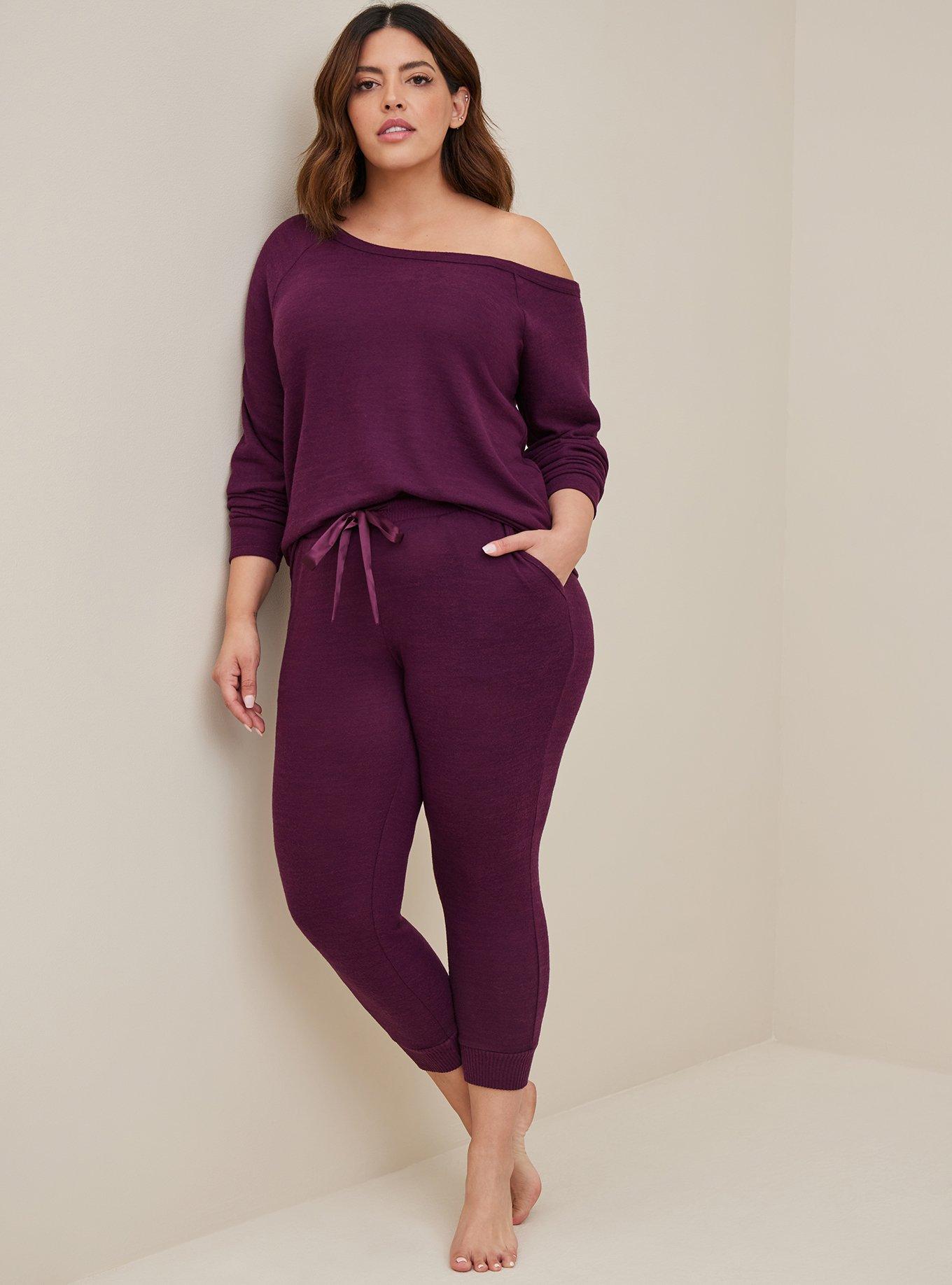 Plus Size - Super Soft Plush Crop Lounge Jogger - Torrid