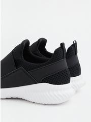 Plus Size Elastic Strap Slip-On Sneaker (WW), BLACK, alternate