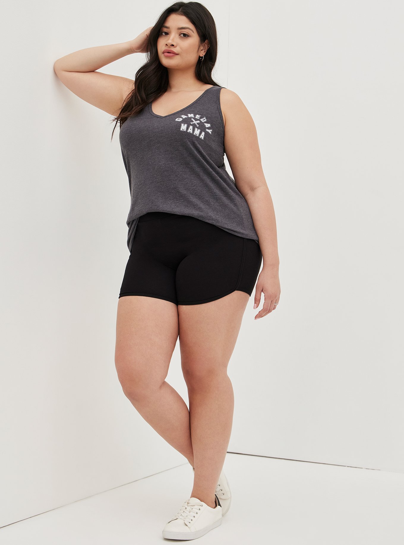 Plus Size - 5 Inch Signature Waist Dolphin Hem Bike Short - Torrid