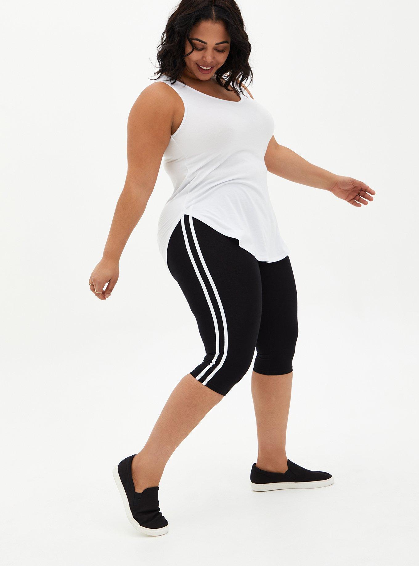 Pedal Pusher Premium Legging - Side Stripe Black, BLACK, alternate