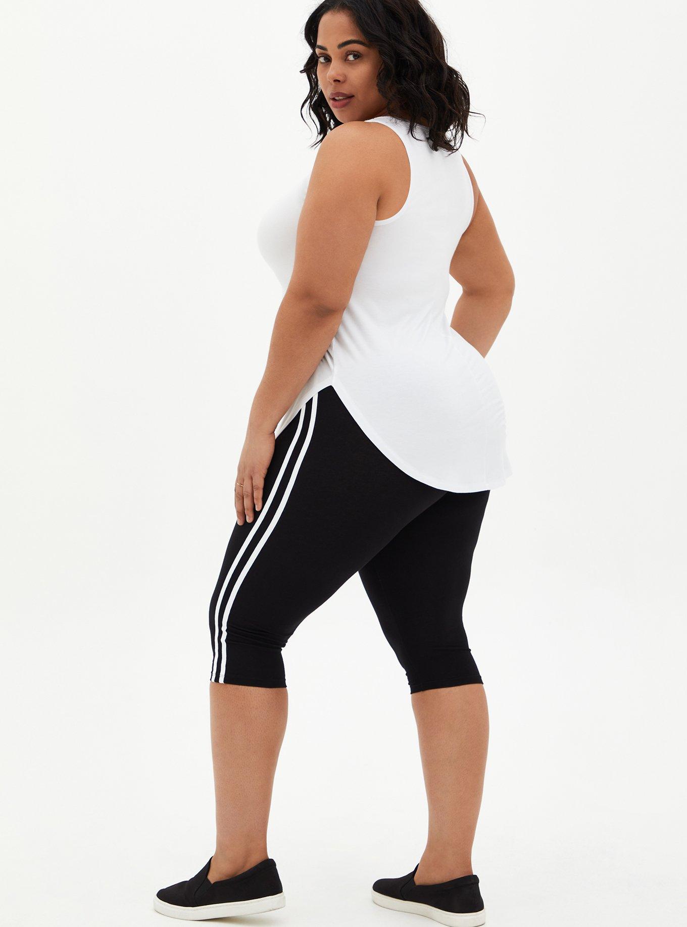 Pedal Pusher Premium Legging - Side Stripe Black, BLACK, alternate