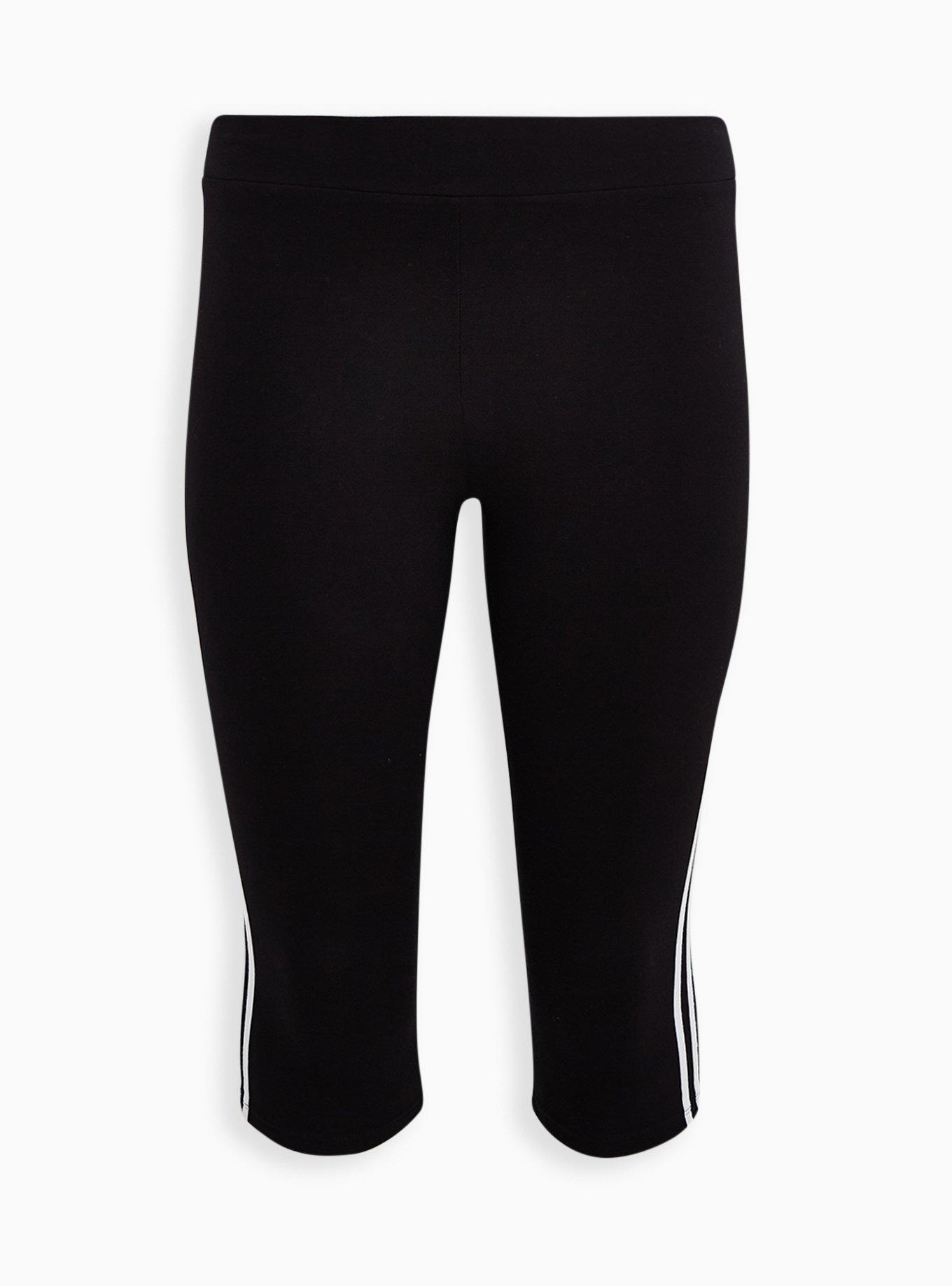 Pedal Pusher Premium Legging - Side Stripe Black, , hi-res