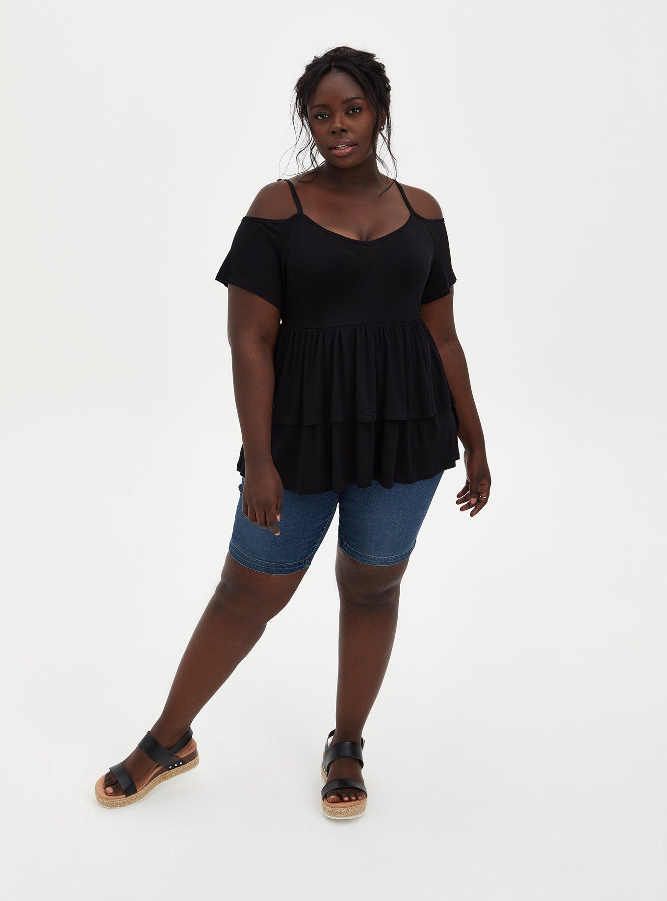 Babydoll plus size tops best sale