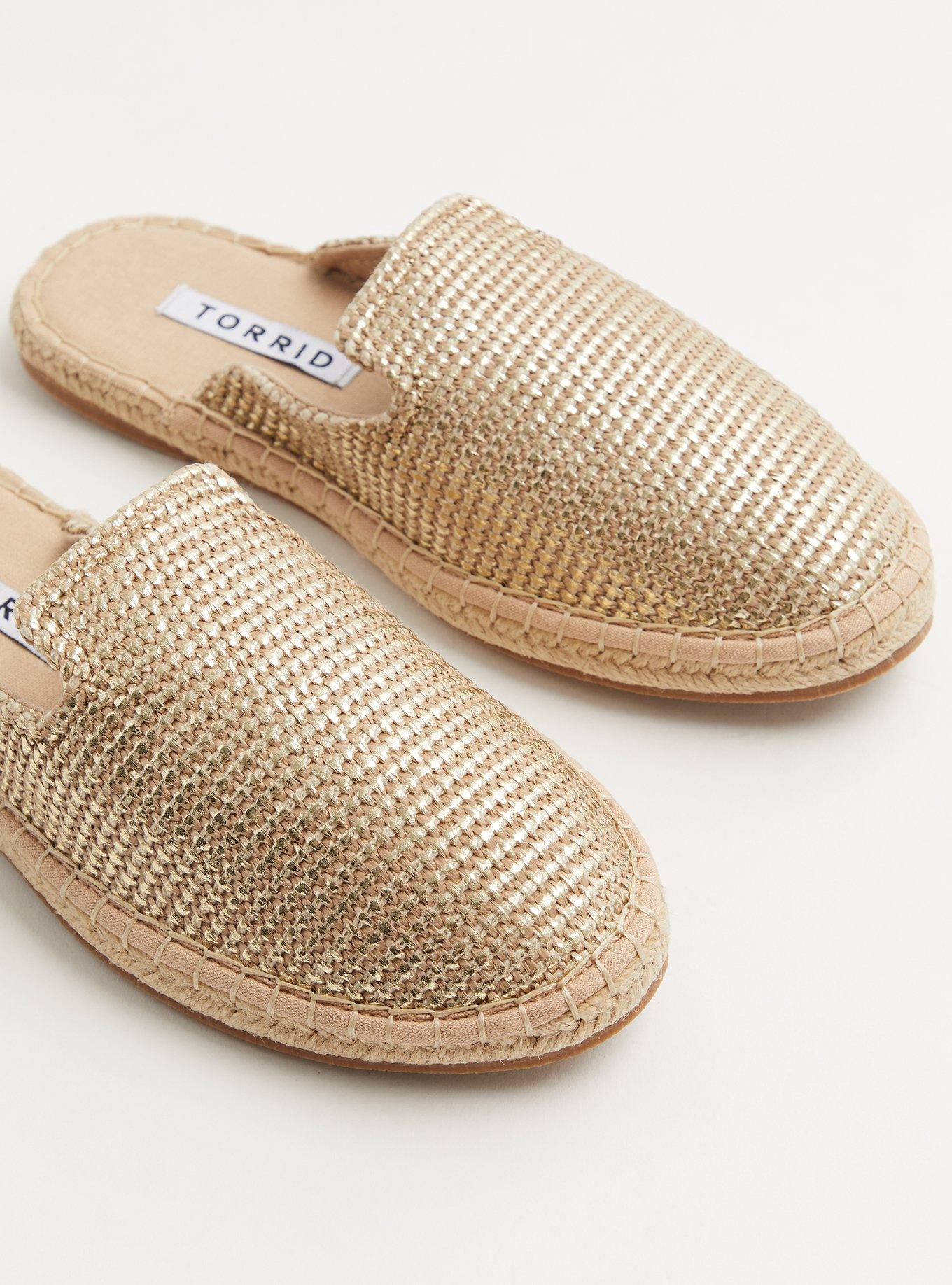 Plus Size Slip-On Espadrille Mule (WW), GOLD, alternate