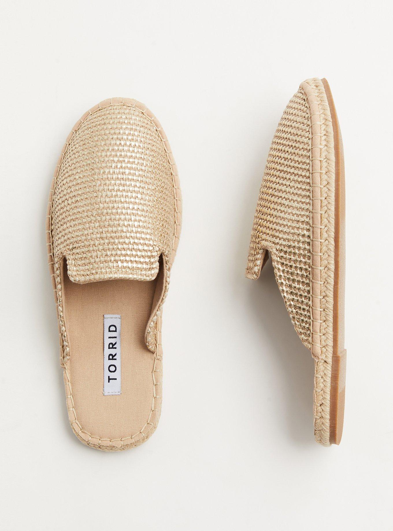 Plus Size Slip-On Espadrille Mule (WW), GOLD, alternate