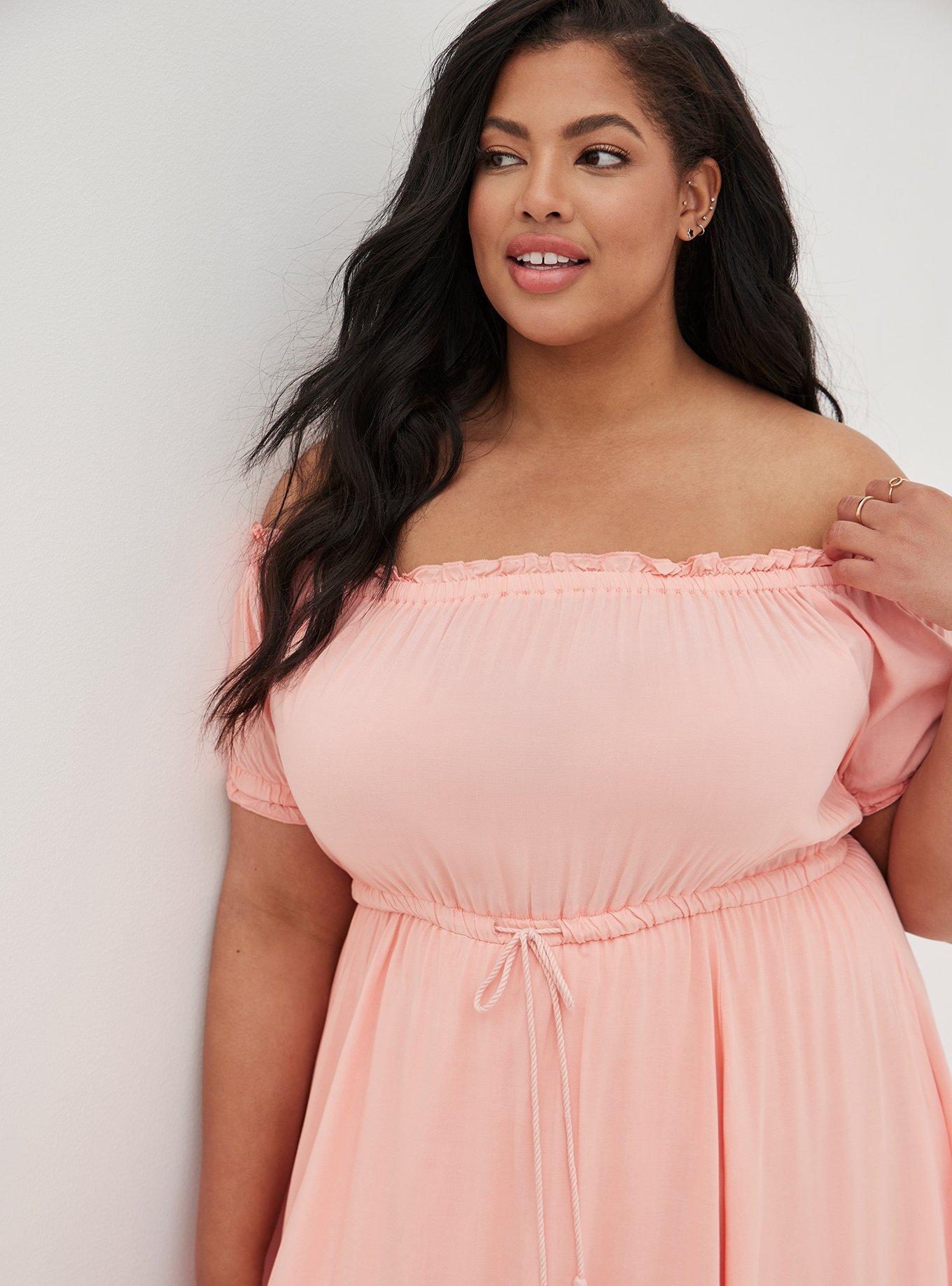 Torrid store peach dress