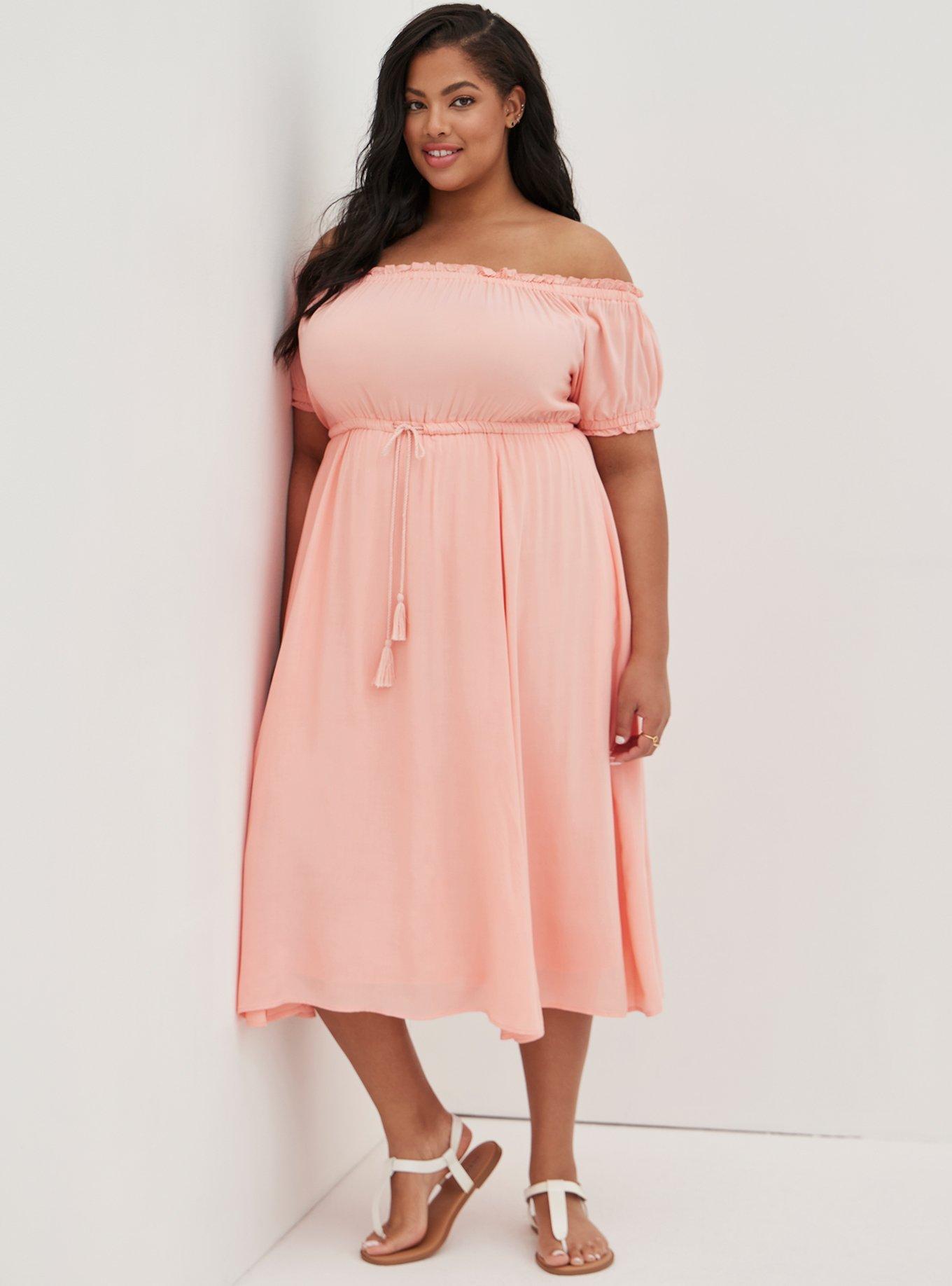 Torrid off clearance the shoulder dress