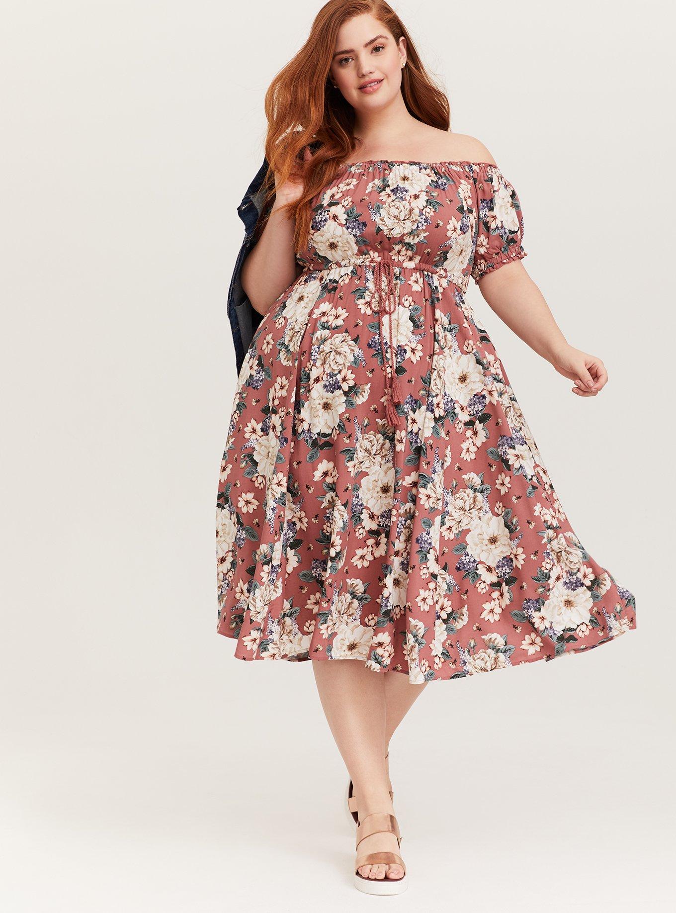 Torrid off outlet the shoulder dress