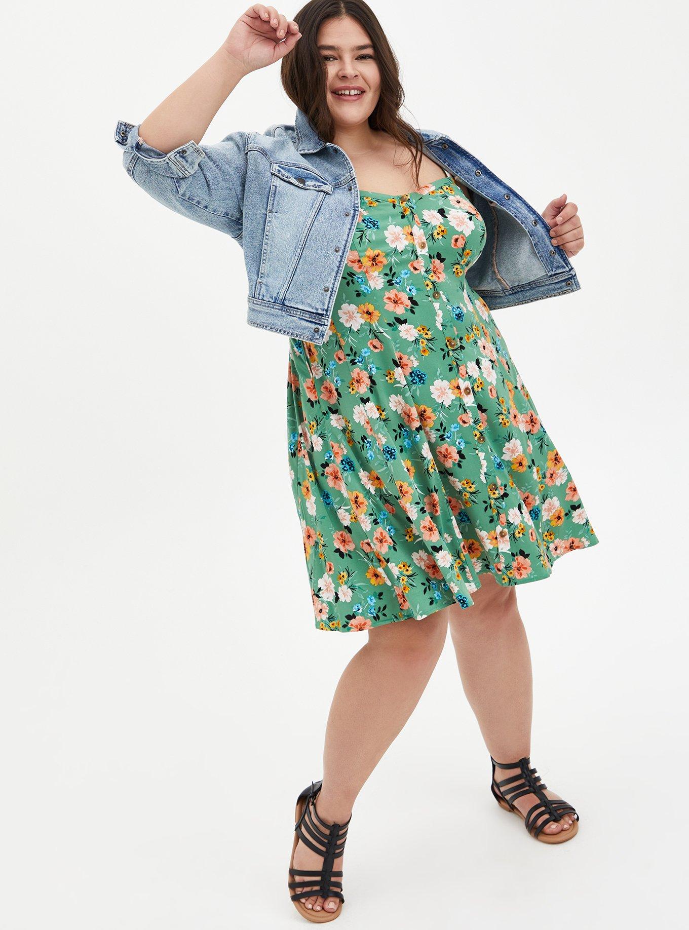 Torrid green deals floral dress