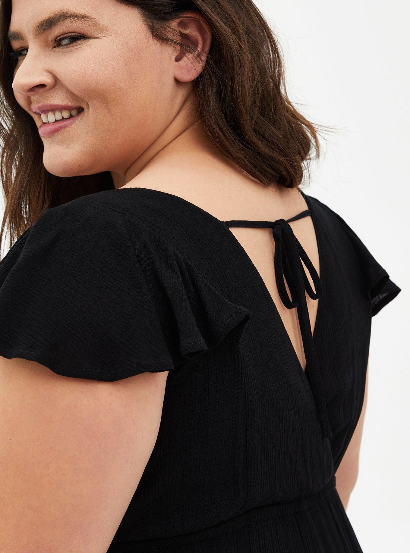 Maxi Gauze Walk-Through Dress, DEEP BLACK, alternate