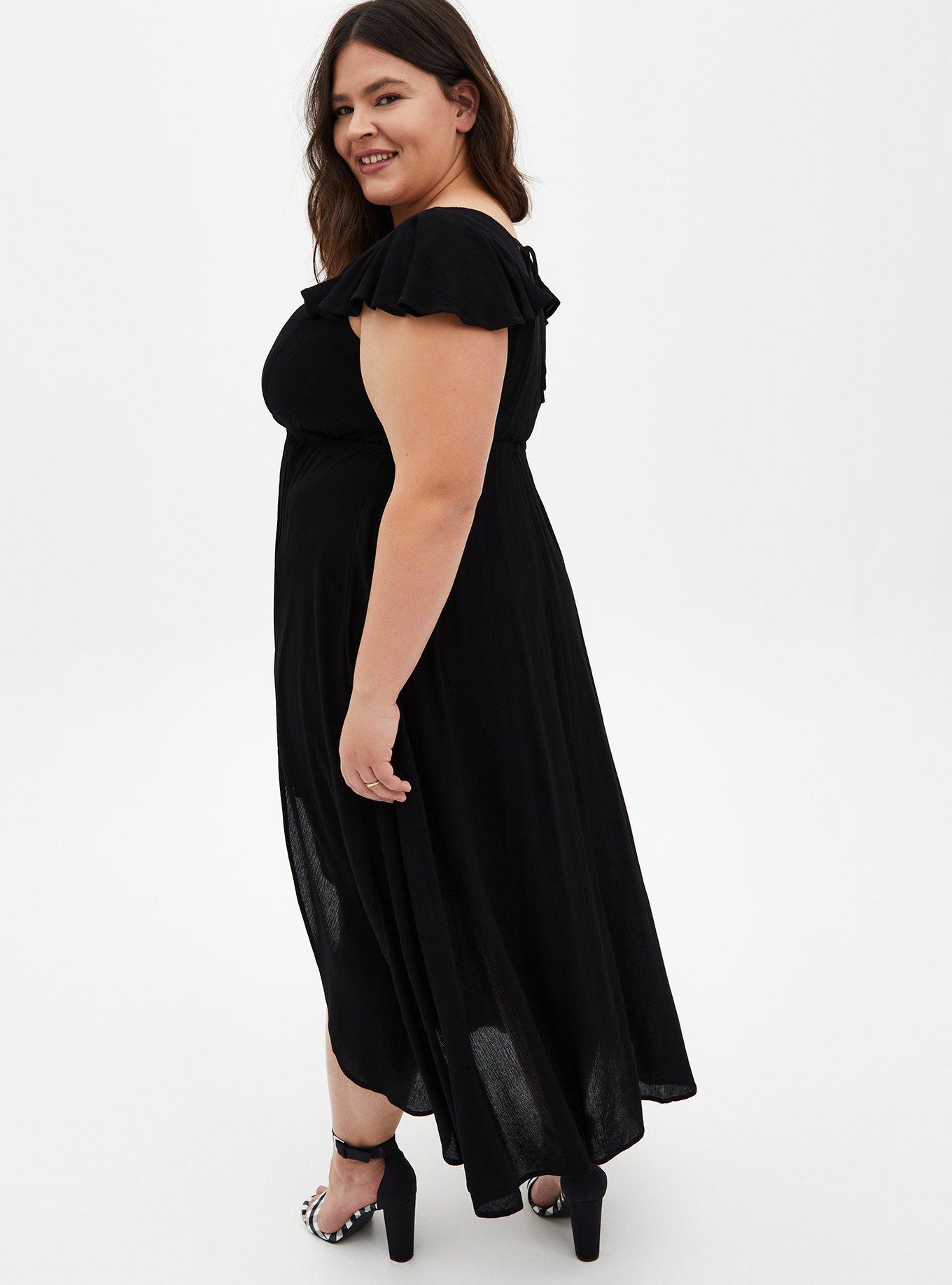 Maxi Gauze Walk-Through Dress, DEEP BLACK, alternate