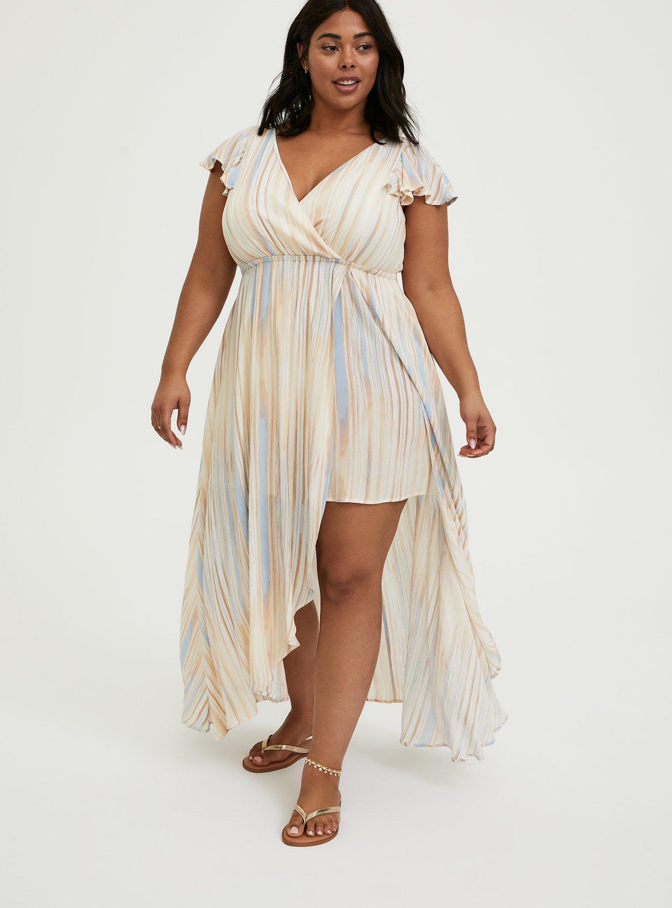 Plus Size Maxi Gauze Walk Through Dress Torrid