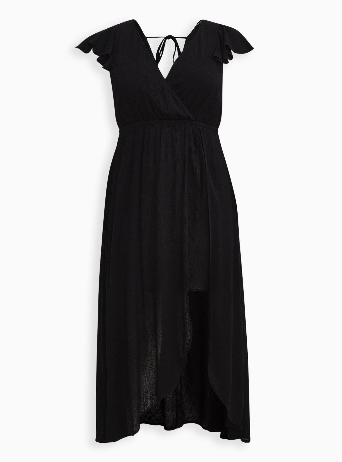 Plus Size Maxi Gauze Walk-Through Dress, , hi-res
