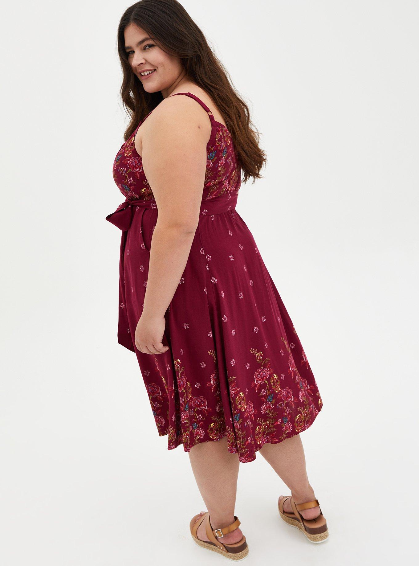 Torrid red floral sales dress