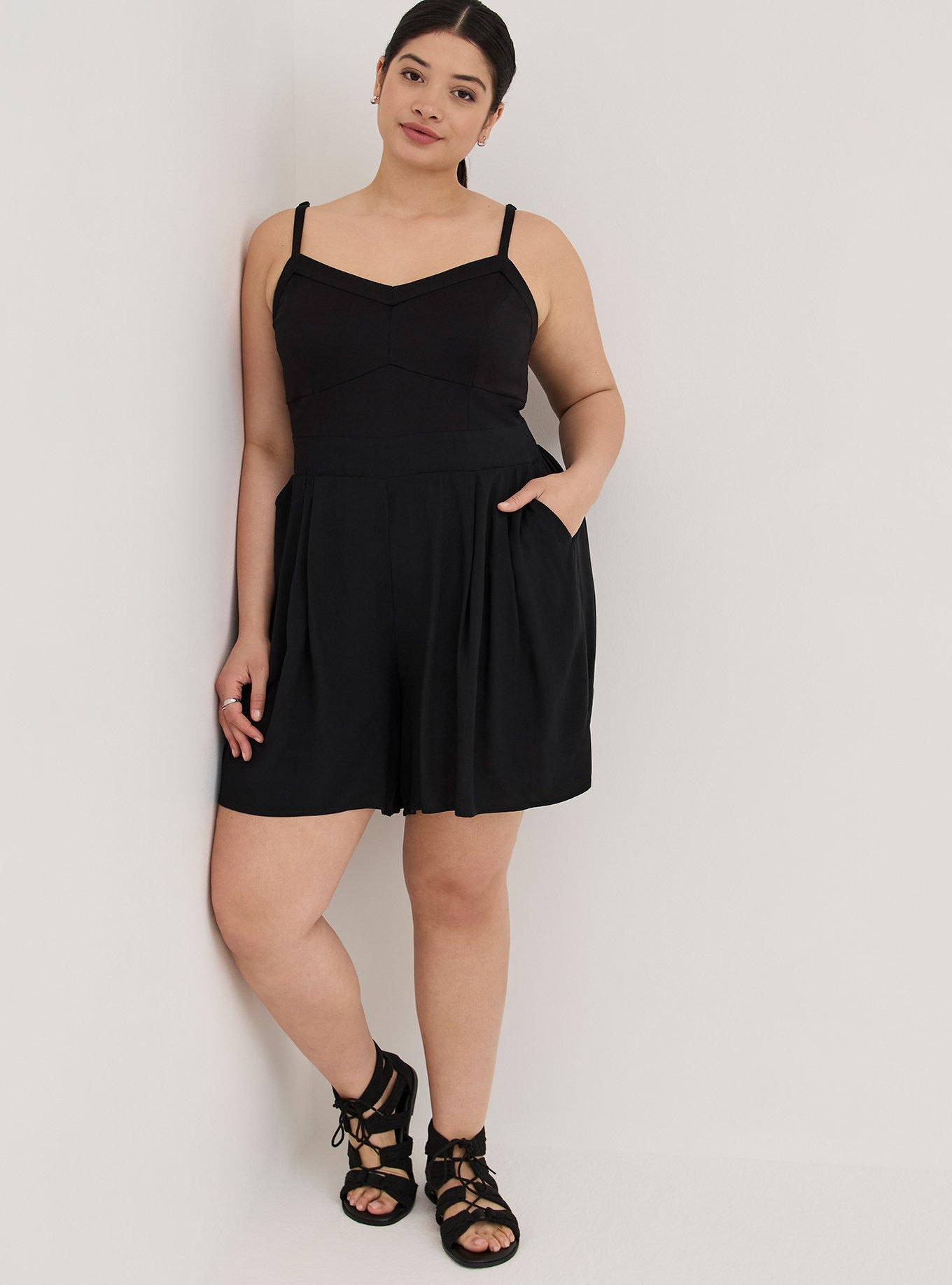 Torrid New 4 (4X, 26) Black Cupro & Mesh Skater Party Cocktail