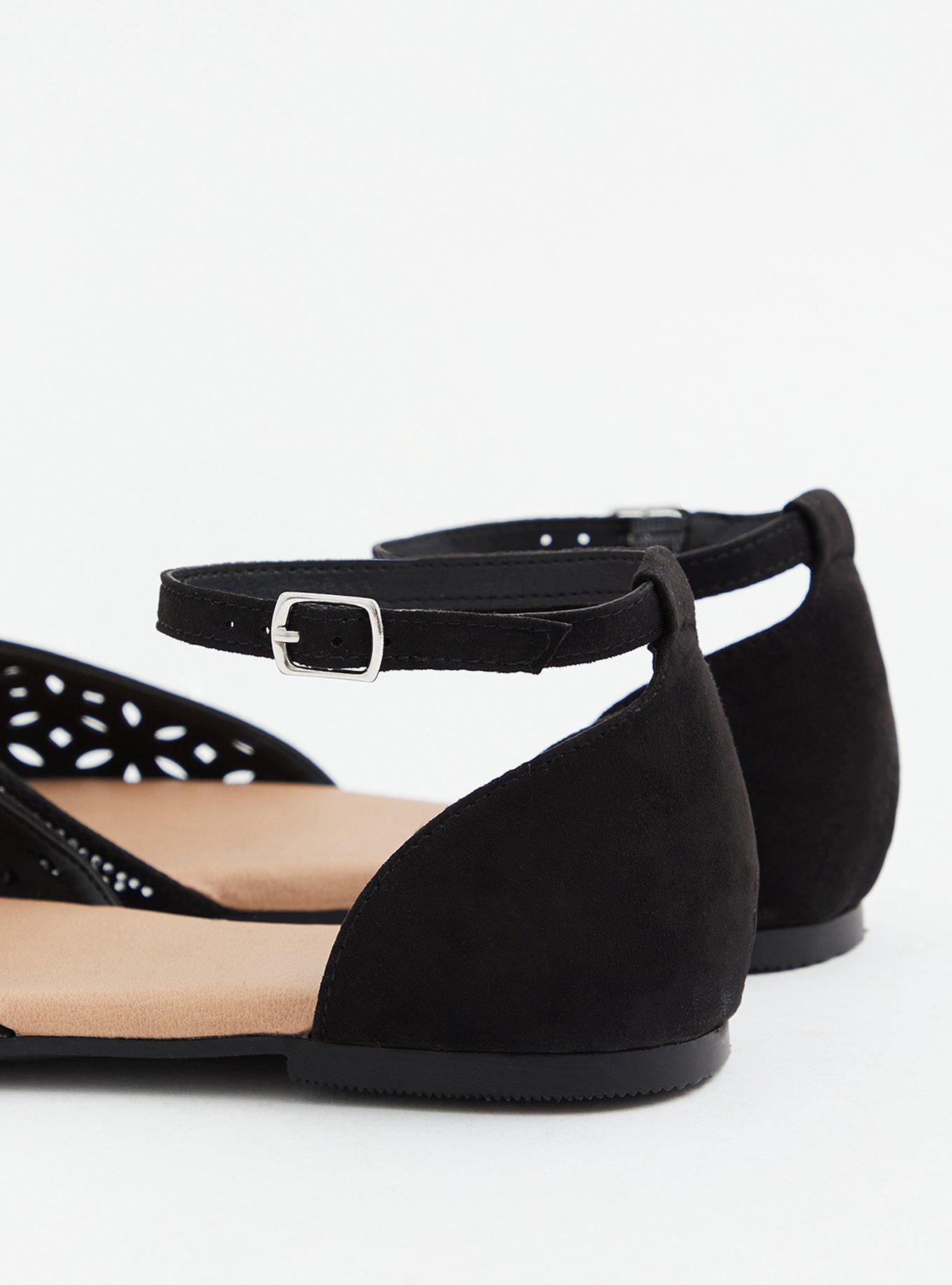 Embellished D'Orsay Flat (WW), BLACK, alternate