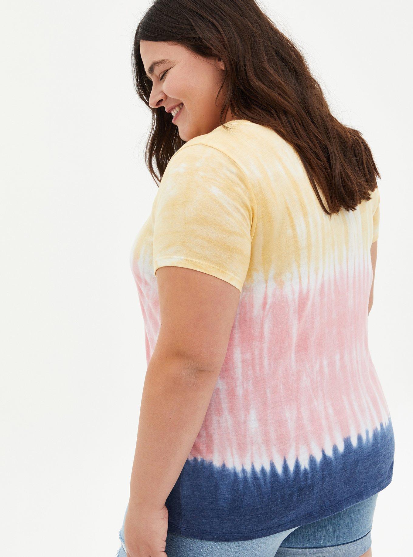 Plus Size  Vintage Tee - Triblend Jersey Powerful & Brilliant Tie-Dye Multi, , alternate