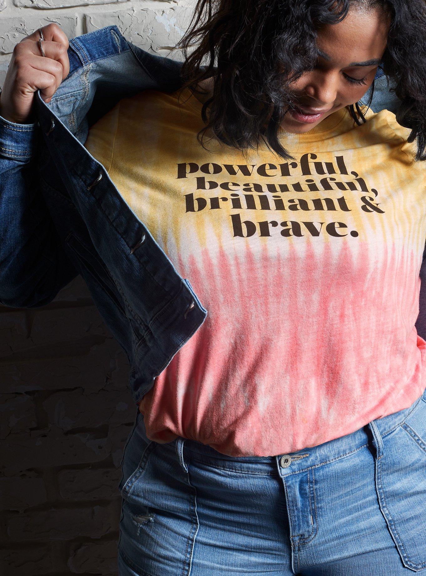 Plus Size  Vintage Tee - Triblend Jersey Powerful & Brilliant Tie-Dye Multi, , hi-res