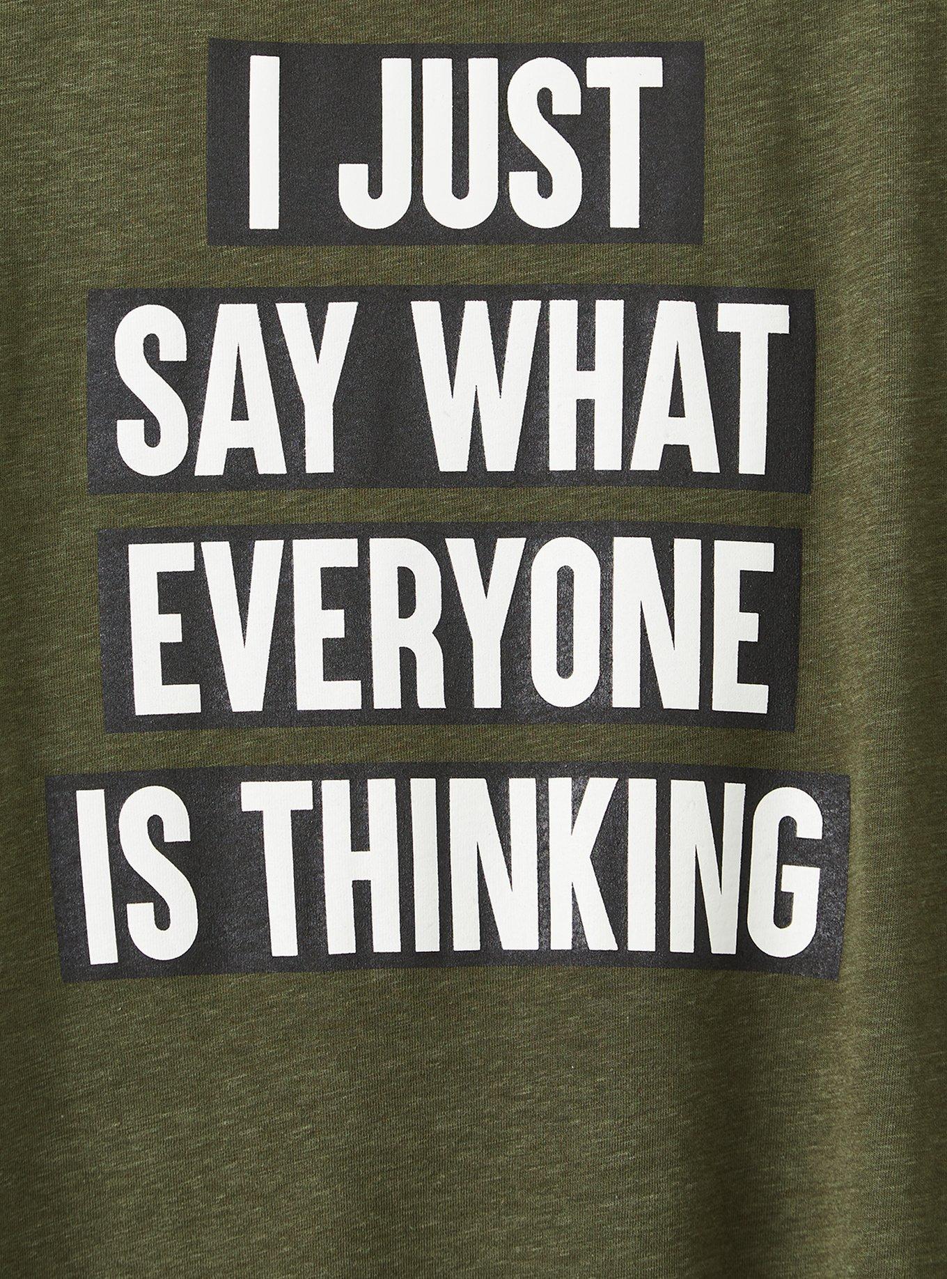 Plus Size Classic Fit Raglan Tee - Triblend Thinking Olive Green, DEEP DEPTHS, alternate