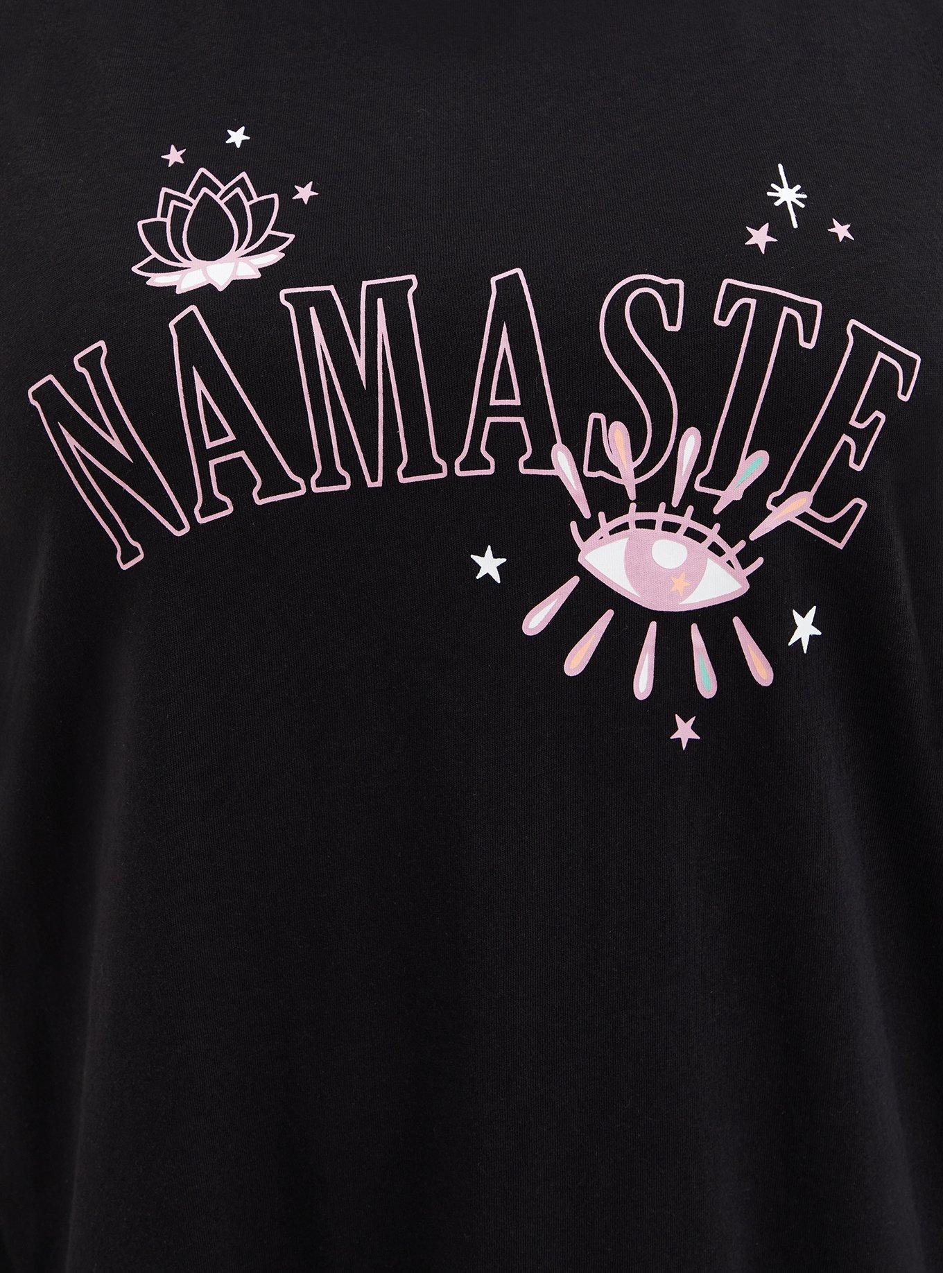 Plus Size Performance Cotton Crew Neck Sleeveless Active Tank, BLACK, alternate