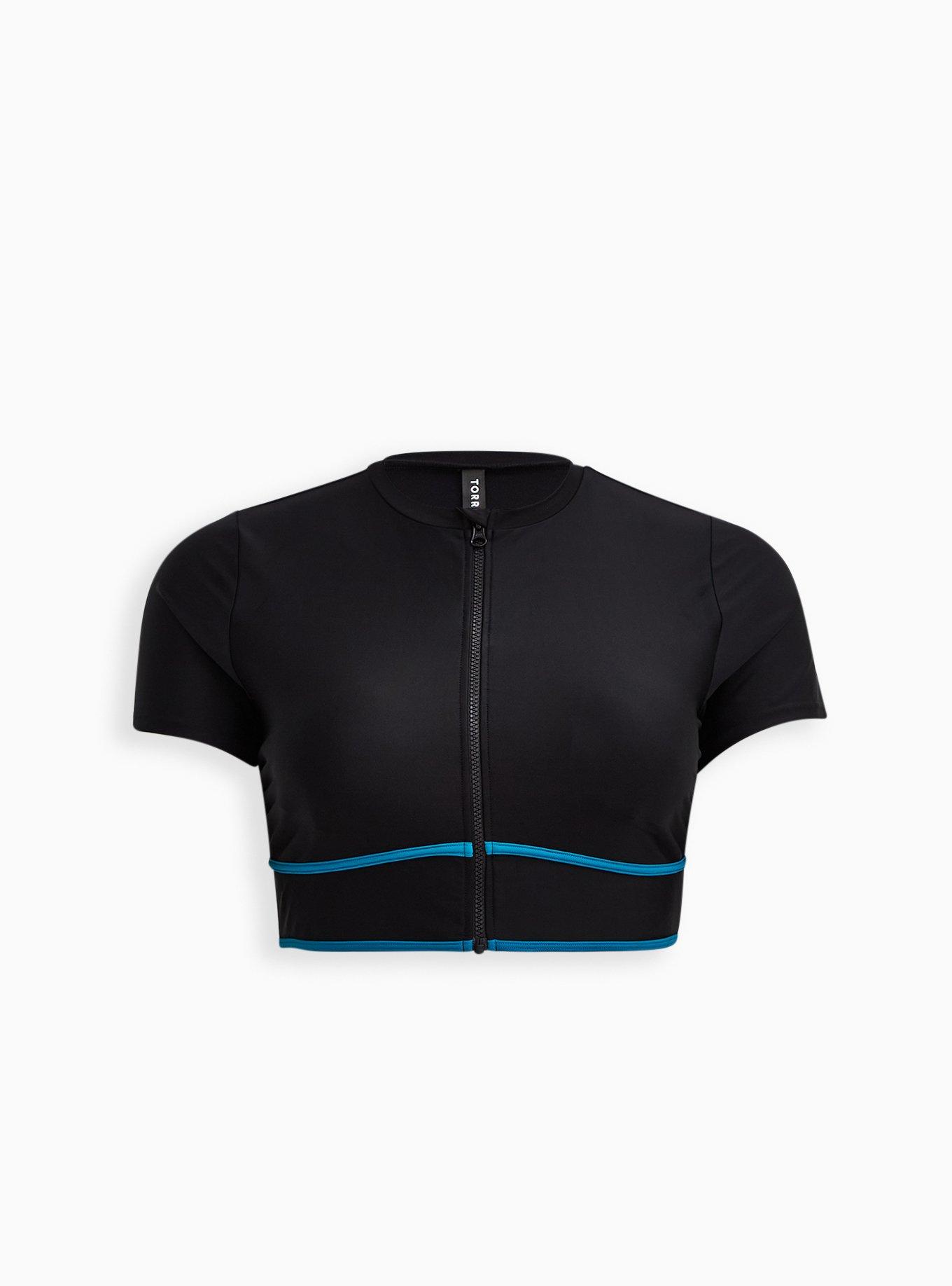 Active Swim Crop Rashguard - Black, , hi-res