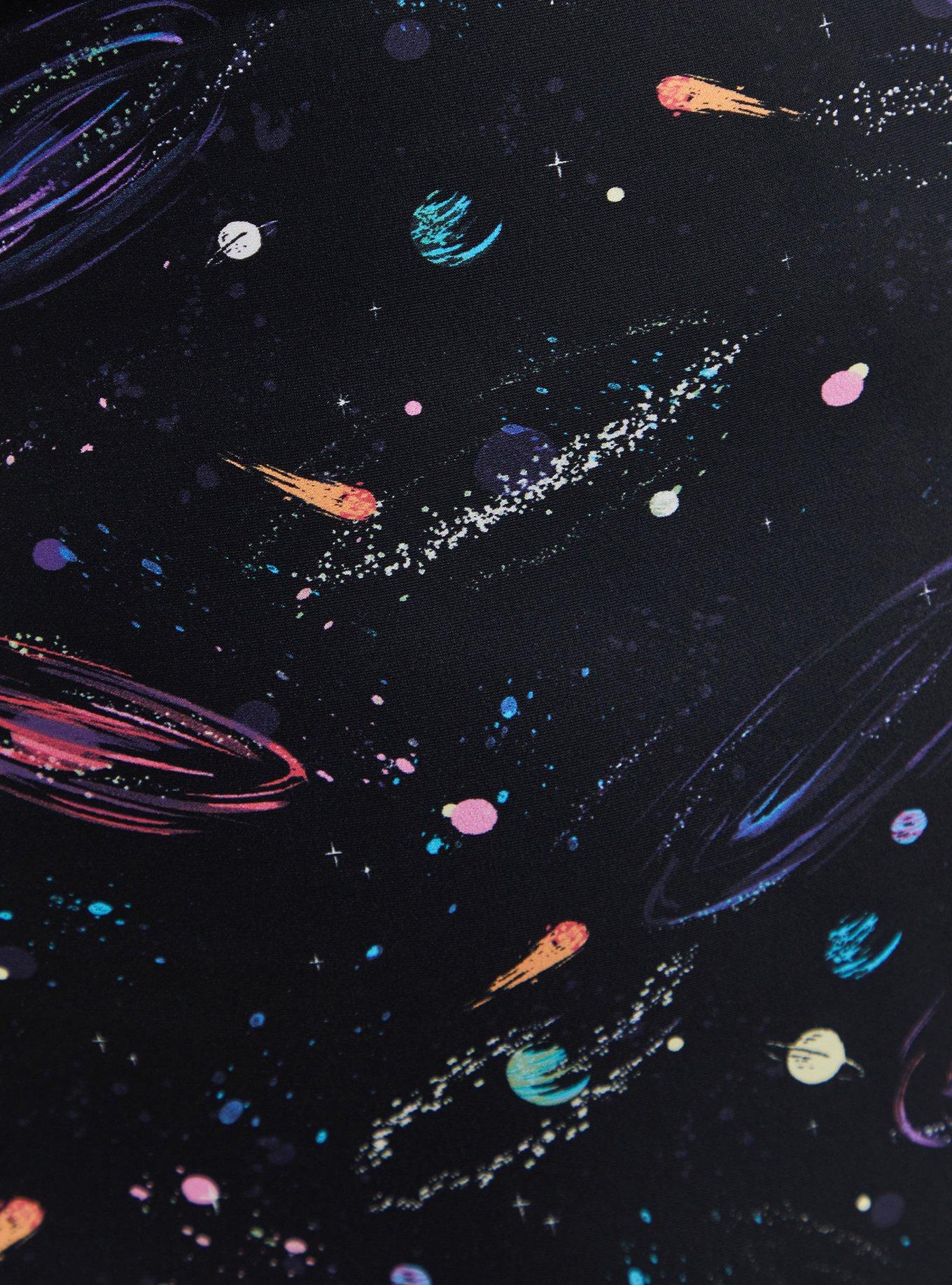 Galaxy V-Neck Active Swim One Piece, GALAXY, alternate