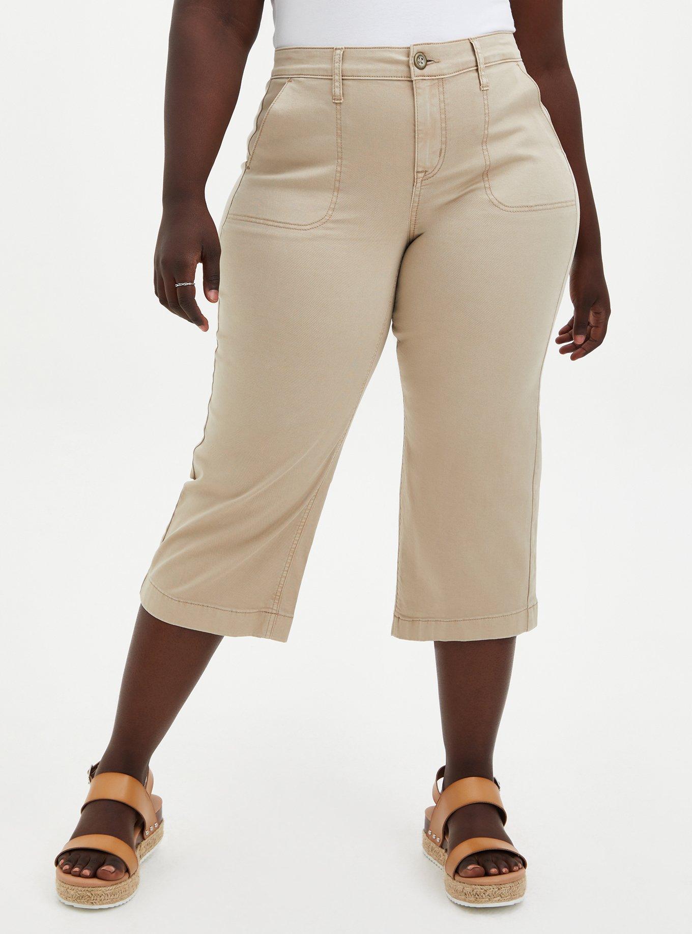 SPANX® Stretch Twill Wide Leg Crop Pants in Mauve