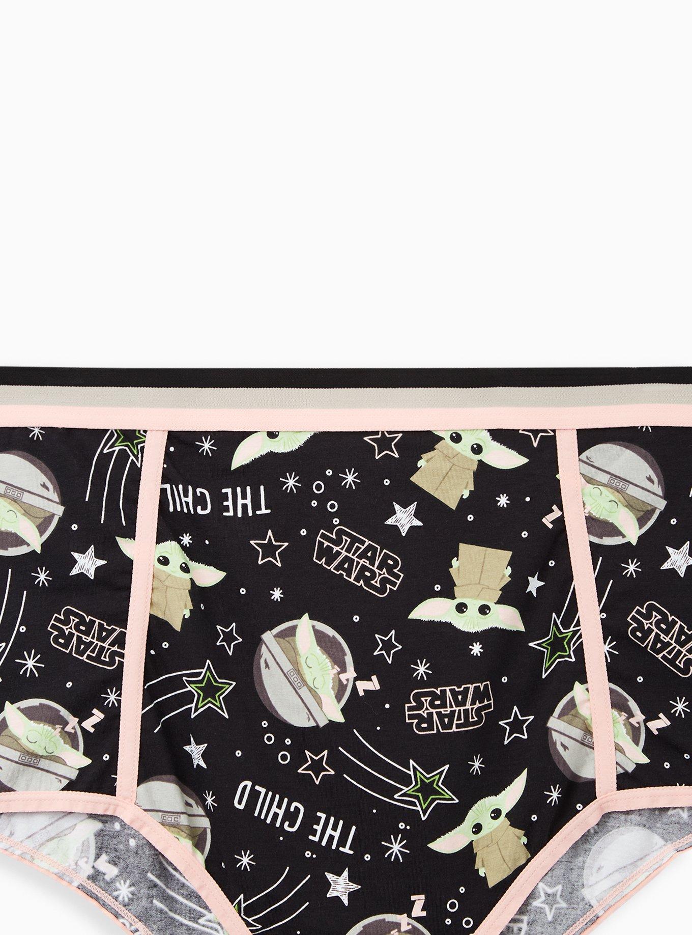 Plus Size Star Wars The Mandalorian The Child Shooting Stars Cotton High Waist Panty, MULTI, alternate