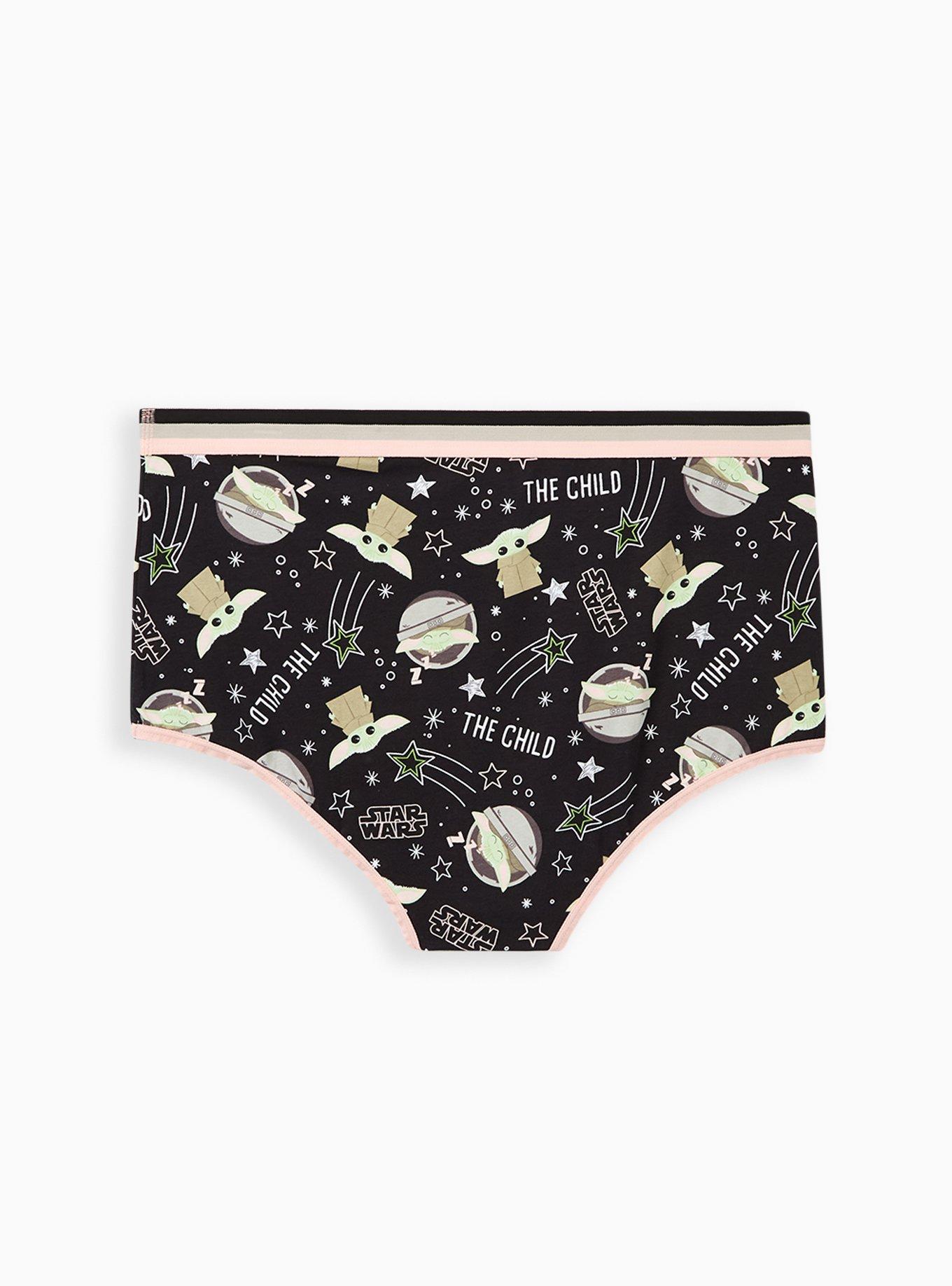 Plus Size Star Wars The Mandalorian The Child Shooting Stars Cotton High Waist Panty, MULTI, alternate