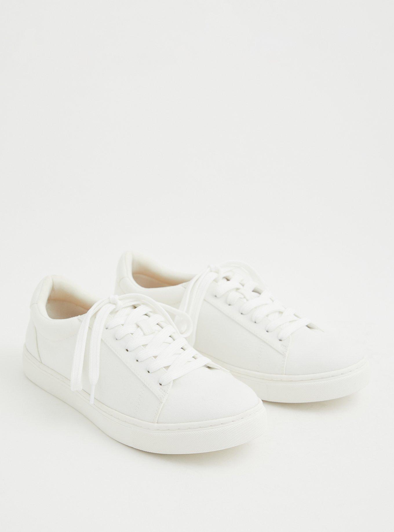 Plus Size White Recycled Canvas Sneaker WW Torrid