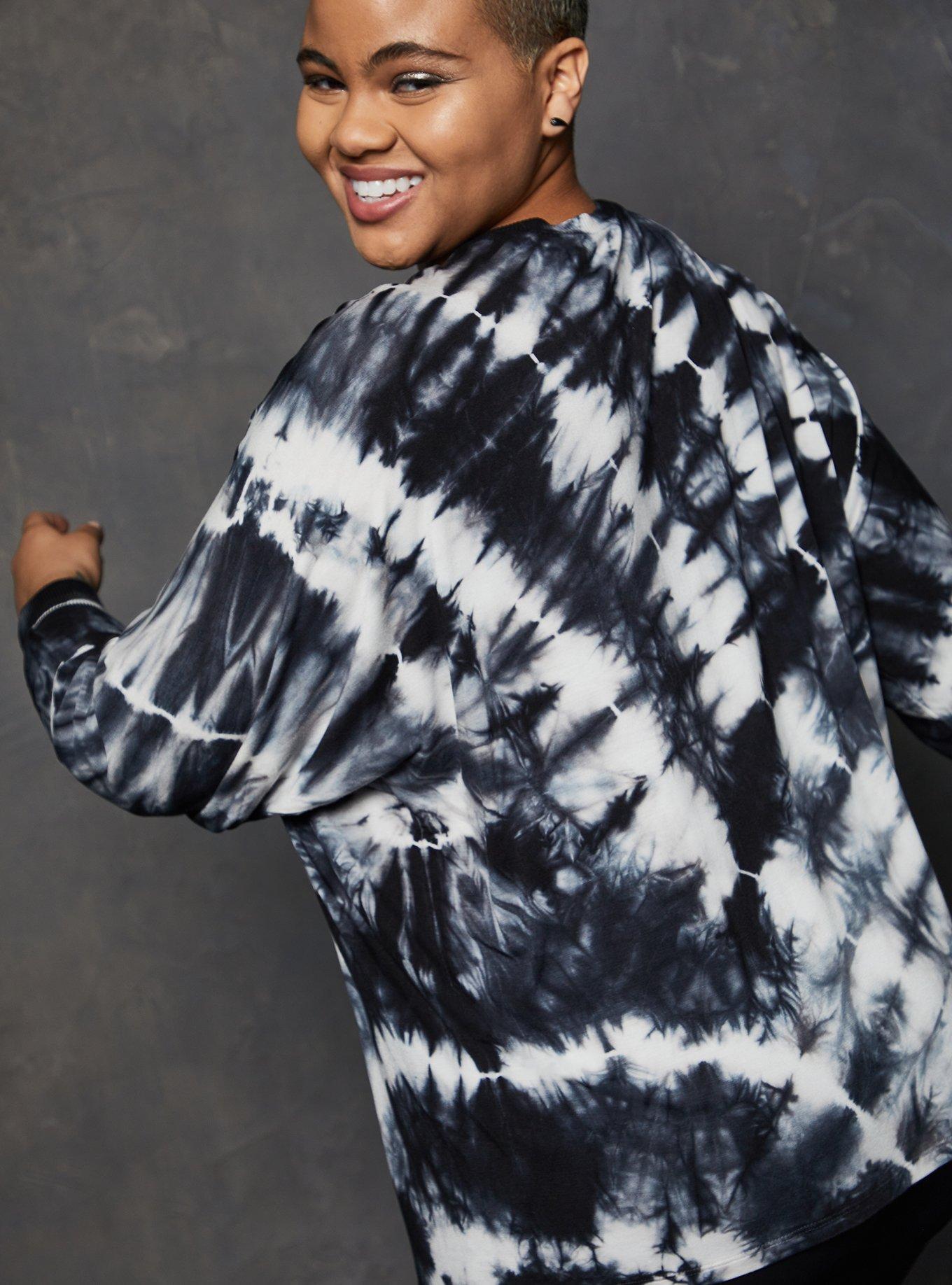 LoveSick Super Soft Skull Black & Ivory Tie-Dye Tee, TIE DYE, alternate