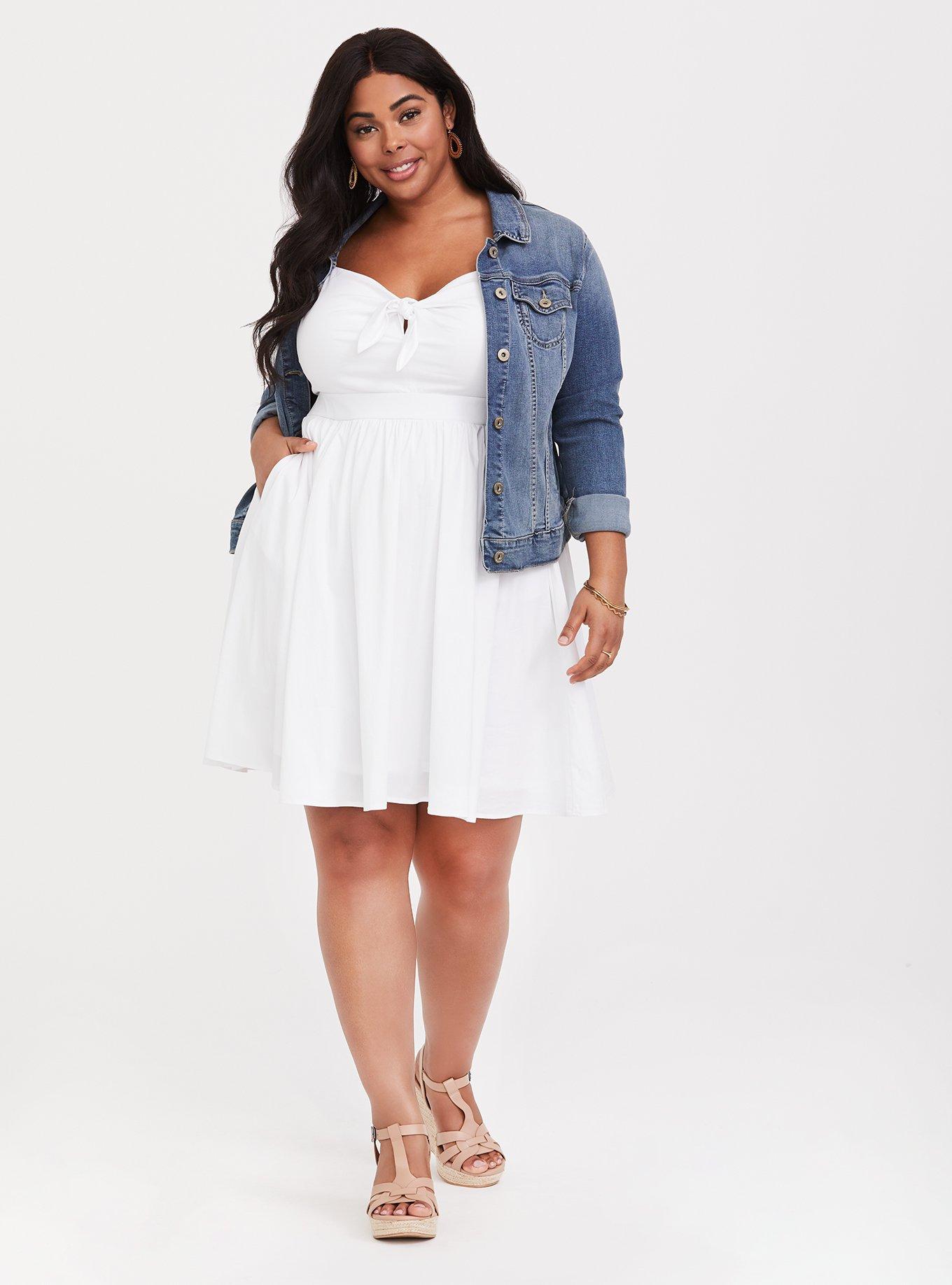 Torrid plus hotsell size white dresses