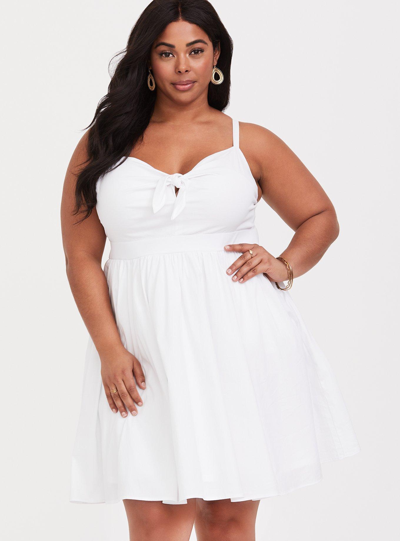 Plus - Mini Poplin Tie-Front Skater Torrid