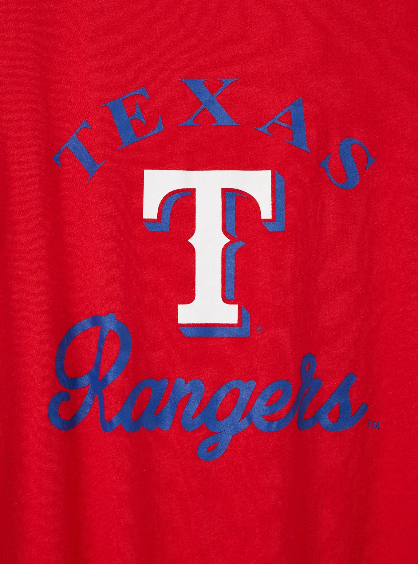 Plus Size - Classic Fit Ringer Tee - MLB Texas Rangers Red - Torrid