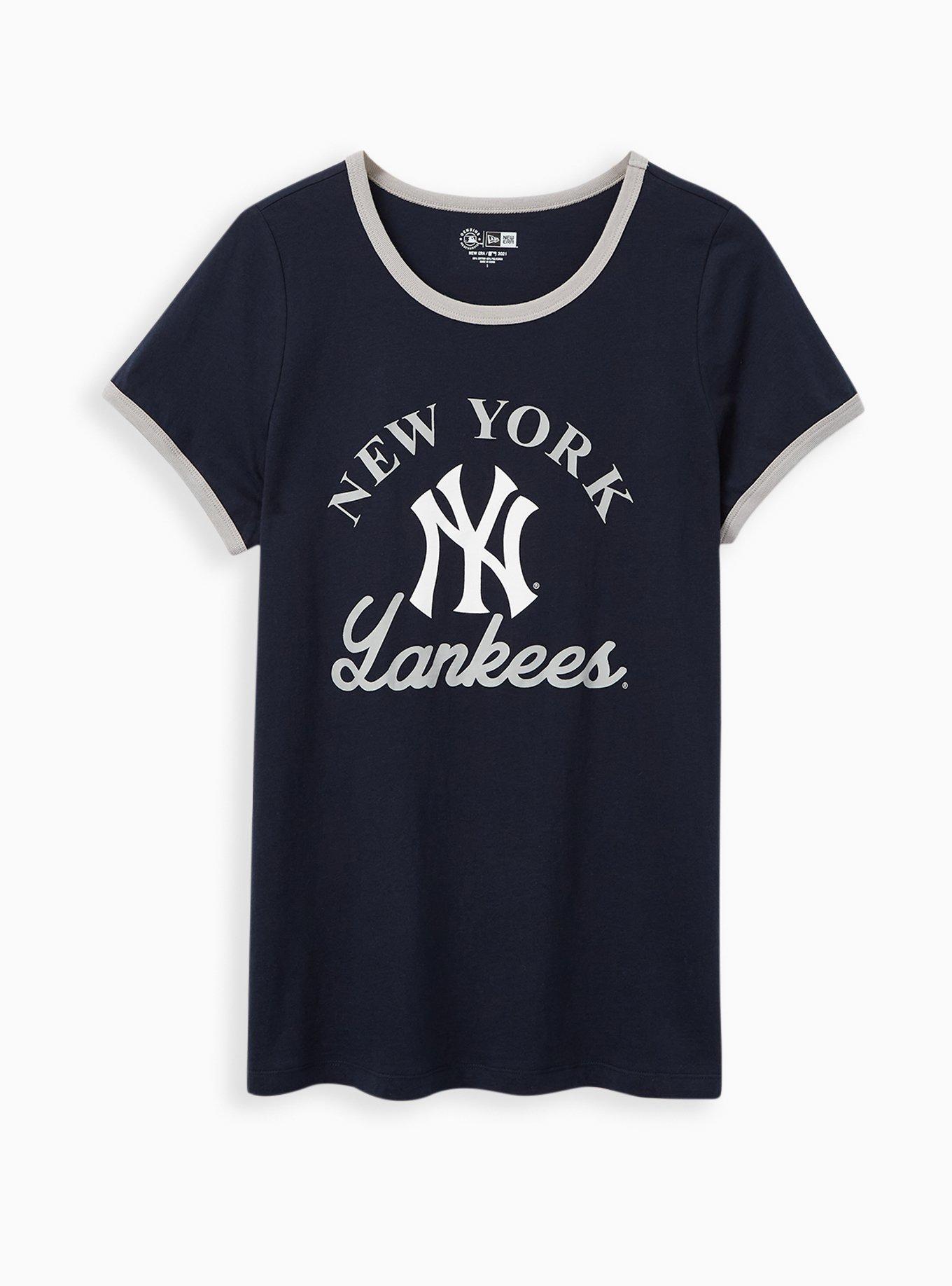 Plus Size - Classic Fit Ringer Tee - MLB New York Yankees Navy