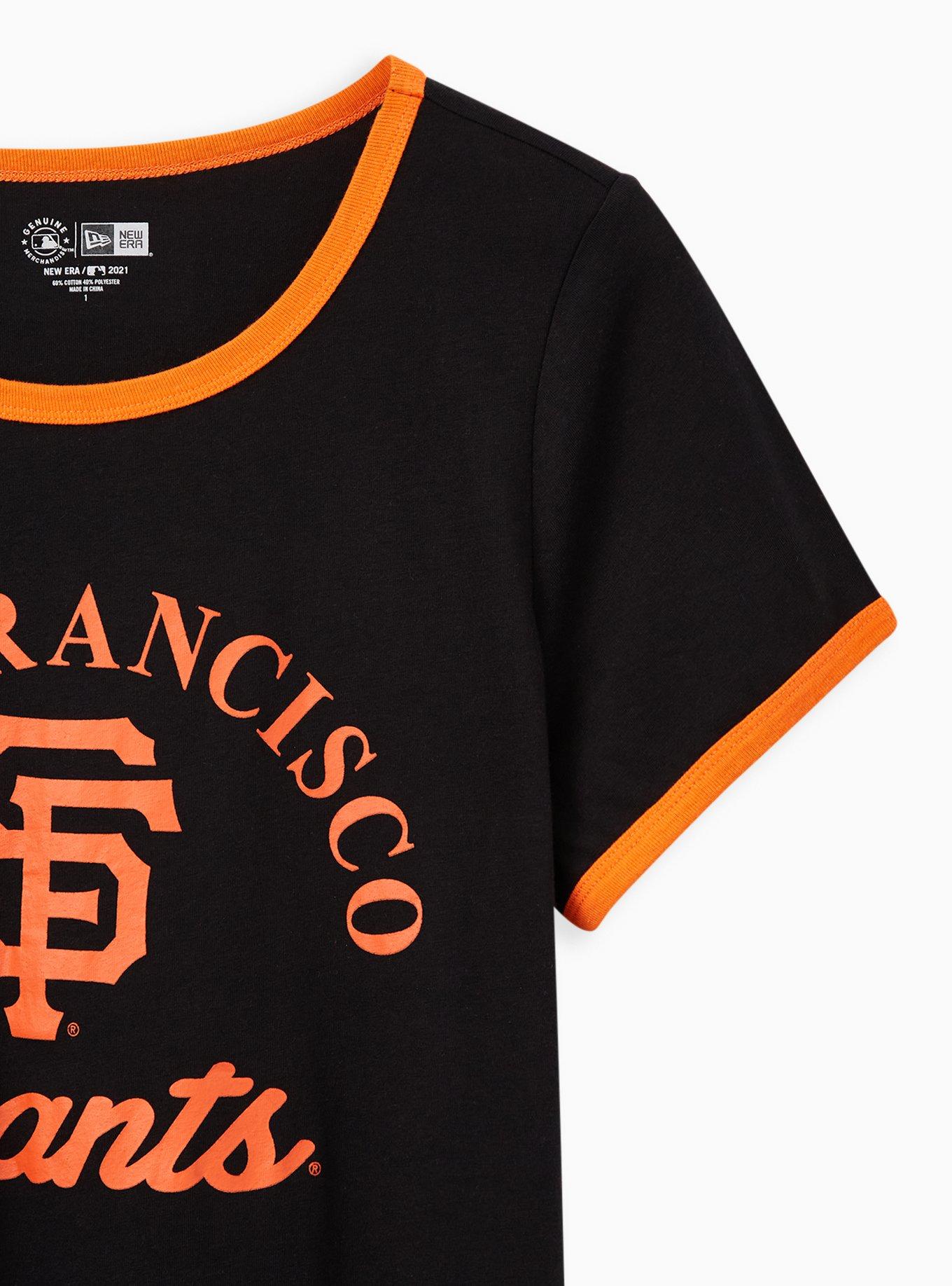 Plus Size Classic Fit Ringer Tee - MLB San Francisco Giants Black, DEEP BLACK, alternate