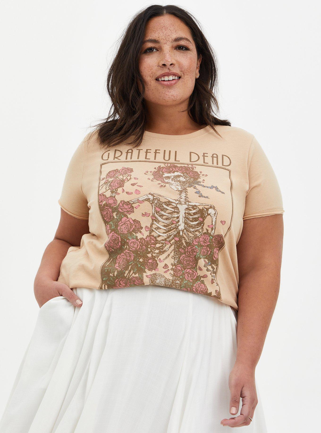 Plus Size Classic Fit Crew Tee - Grateful Dead Pink , PINK, alternate