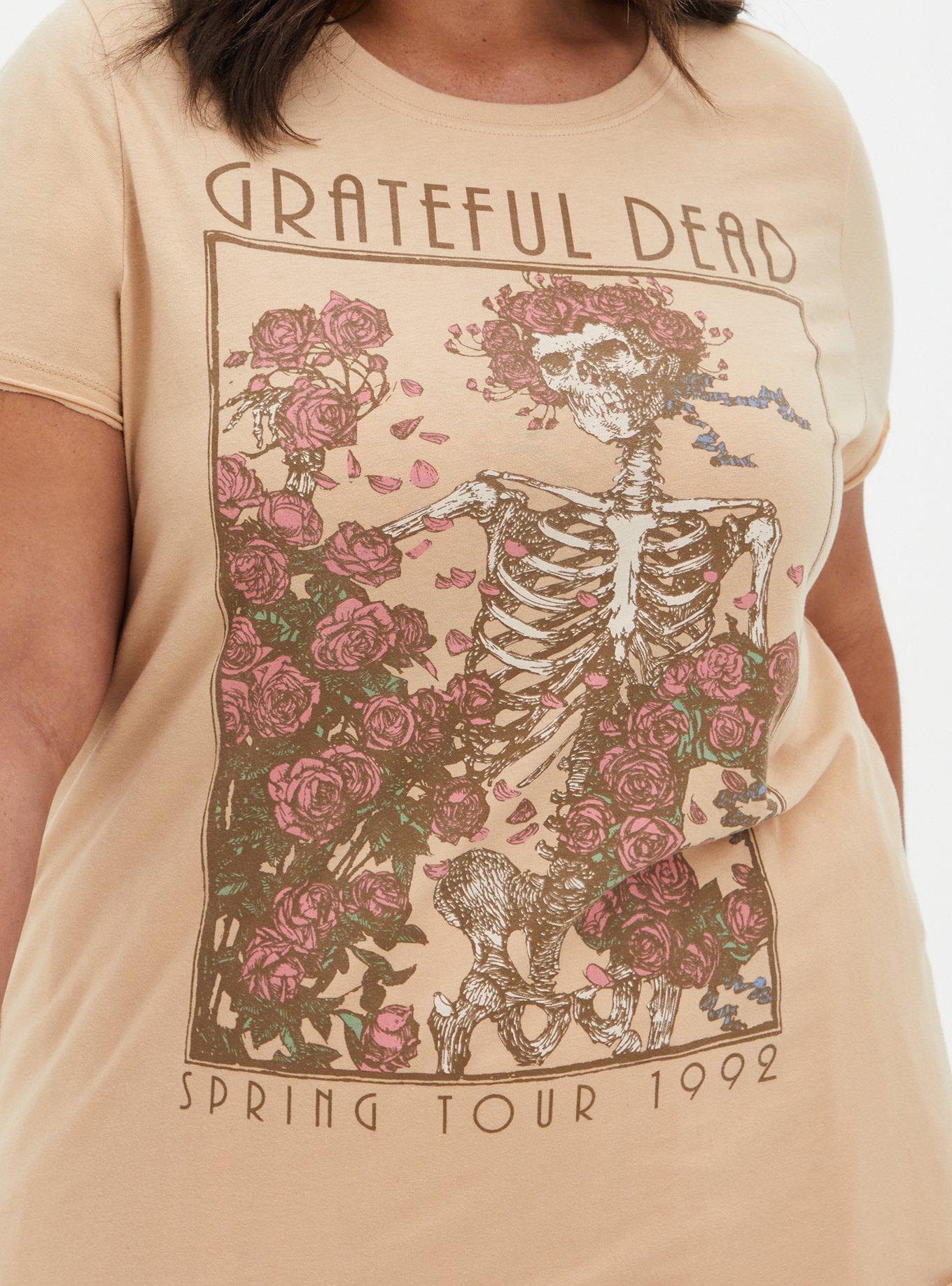 Plus Size Classic Fit Crew Tee - Grateful Dead Pink , , hi-res