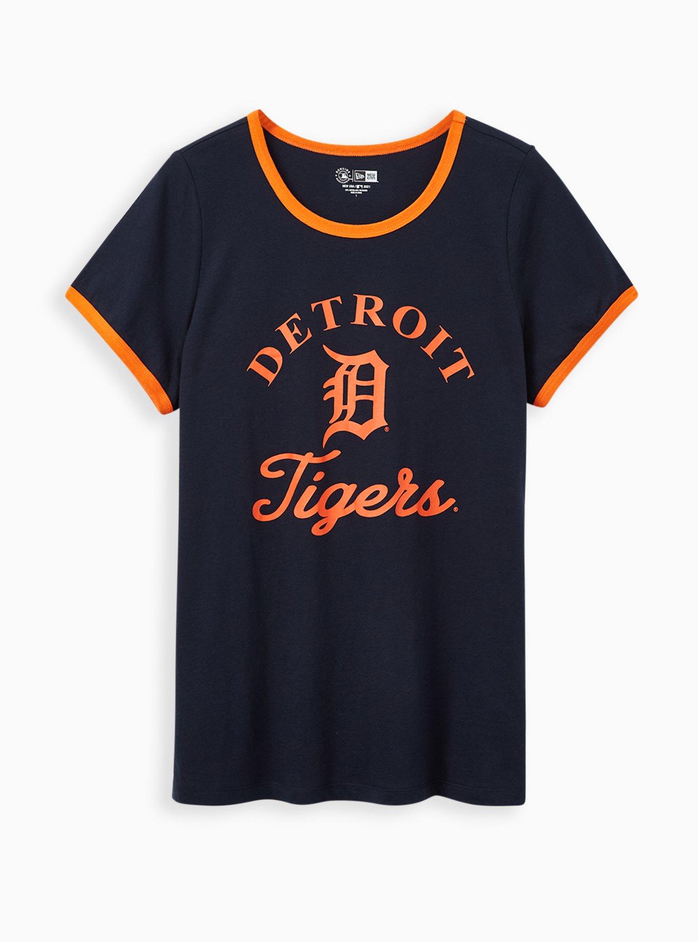 Plus Size - Classic Fit Ringer Tee - MLB Detroit Tigers Navy - Torrid